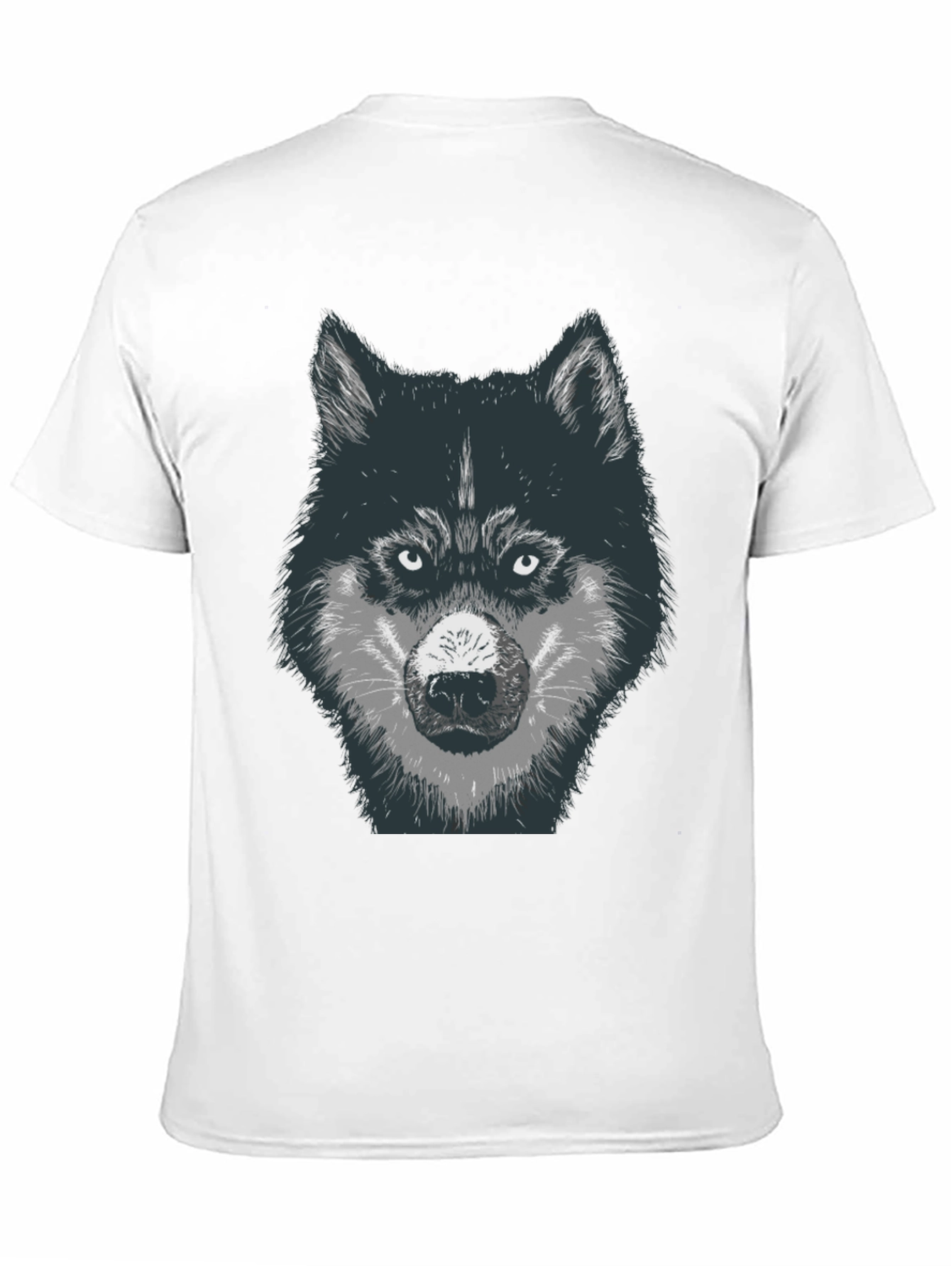 Wolf Graphic Print T-Shirt - Black Cotton Tee