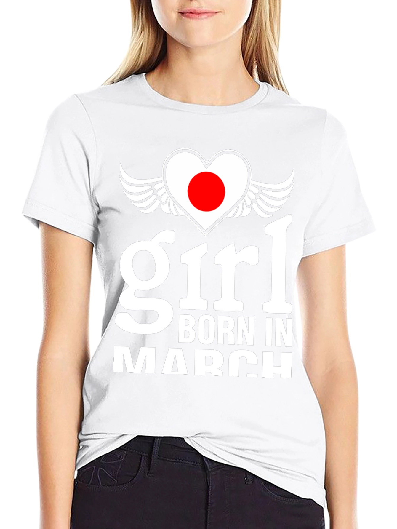 Girl Born in March Graphic T-Shirt