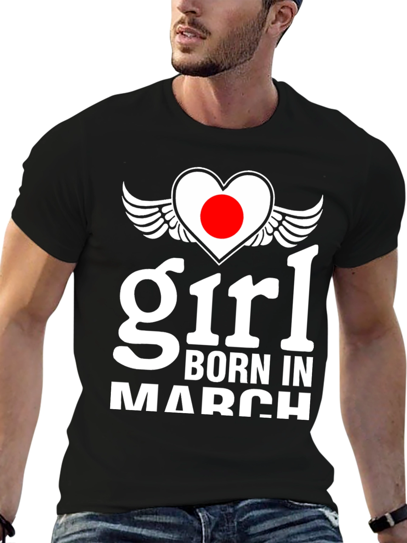 Girl Born in March Graphic T-Shirt