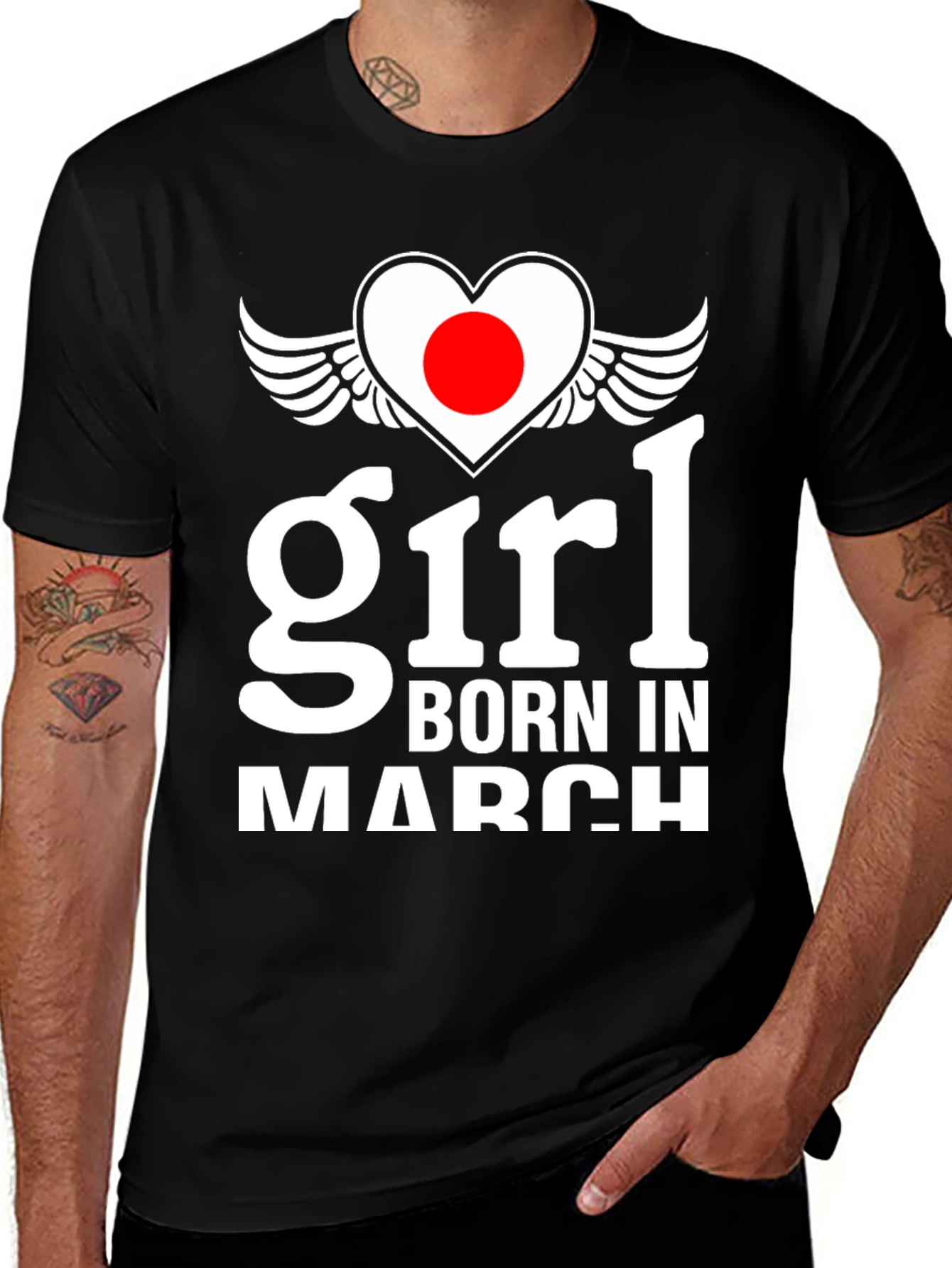 Girl Born in March Graphic T-Shirt