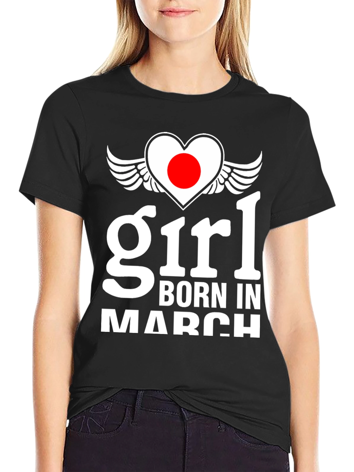 Girl Born in March Graphic T-Shirt