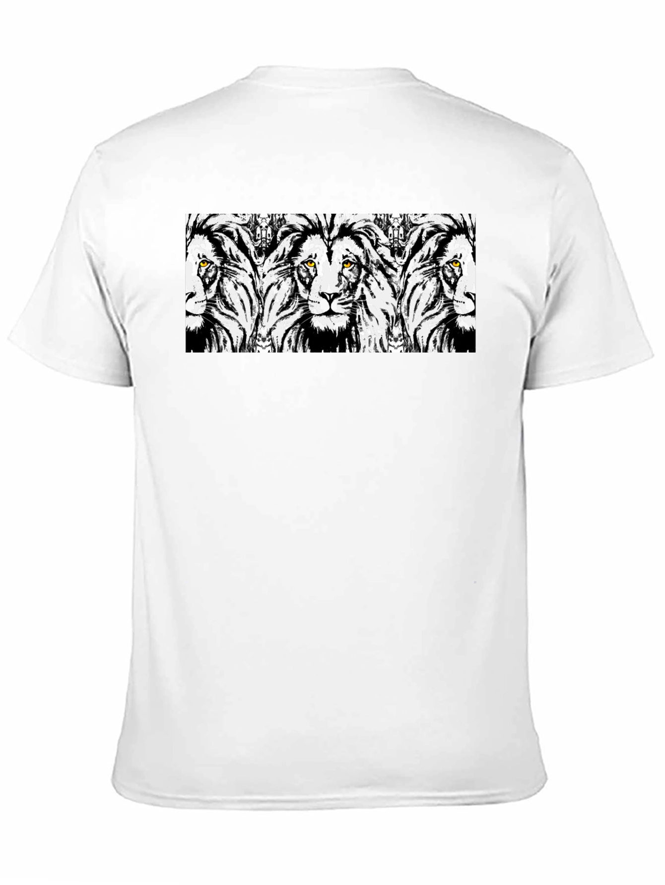 Lion Trio Graphic Tee - Black Cotton Blend