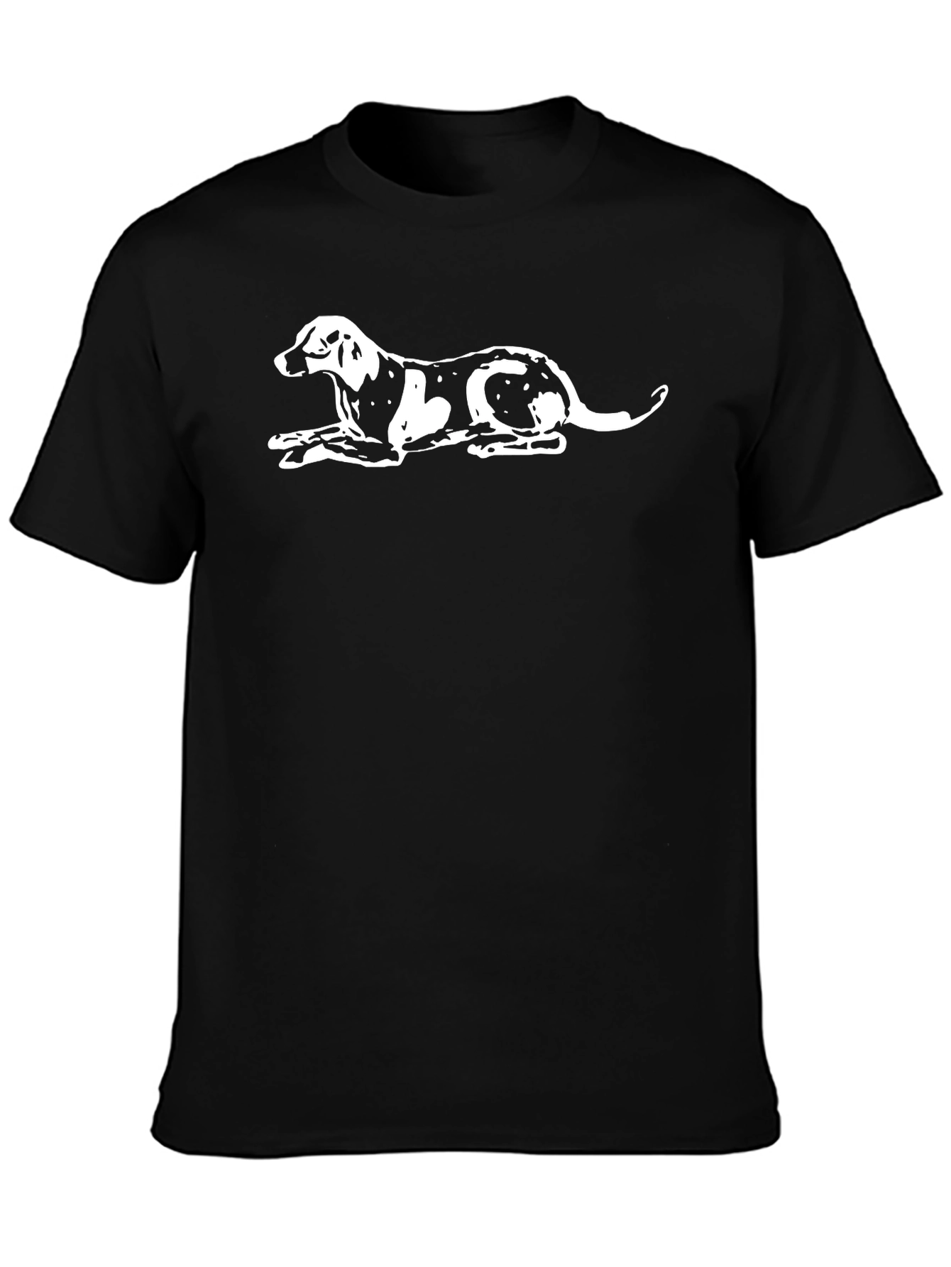 Dalmatian Dog Graphic Black T-Shirt