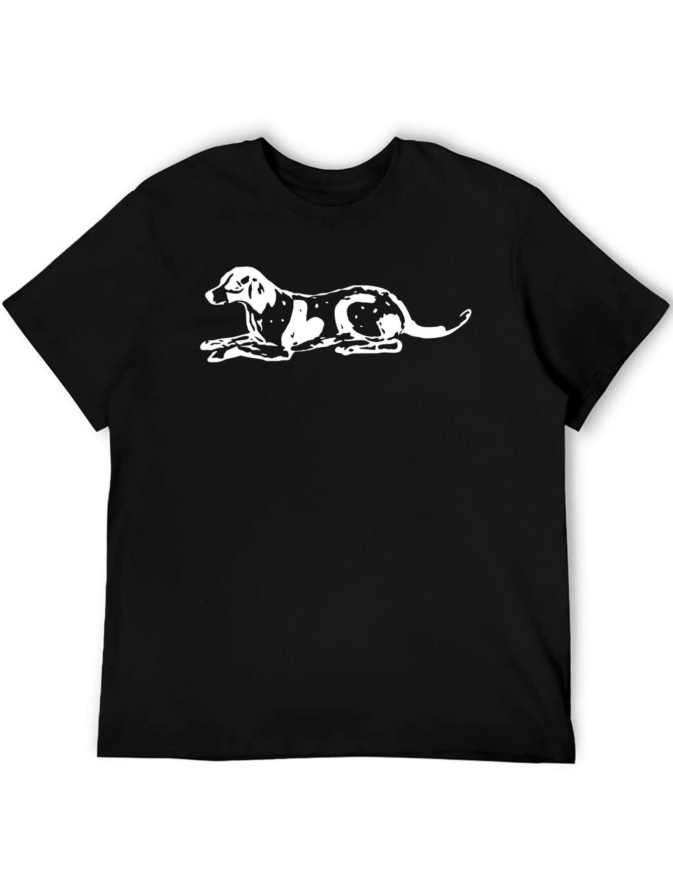 Dalmatian Dog Graphic Black T-Shirt