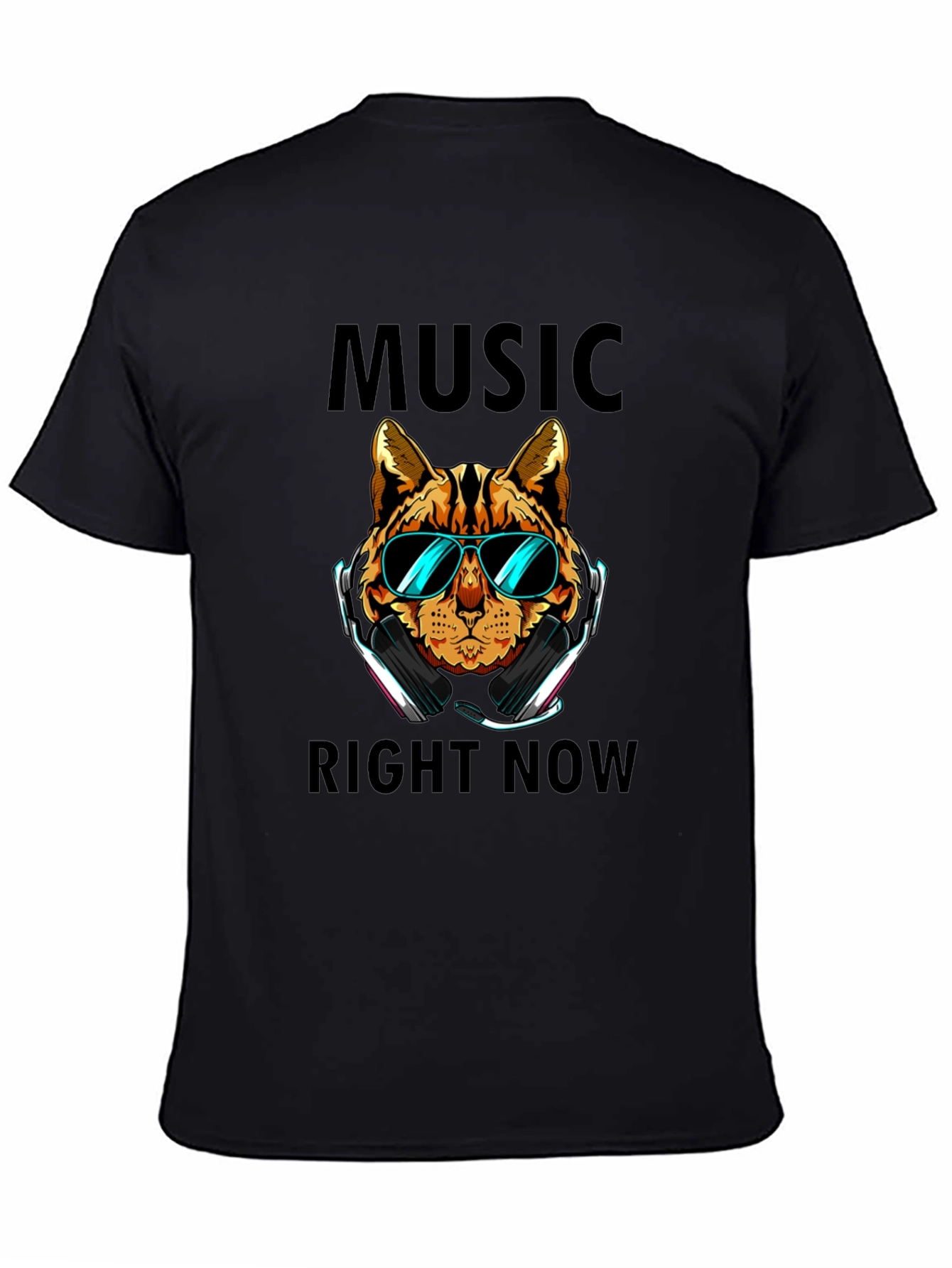 Cool Cat in Shades T-Shirt - Music Right Now