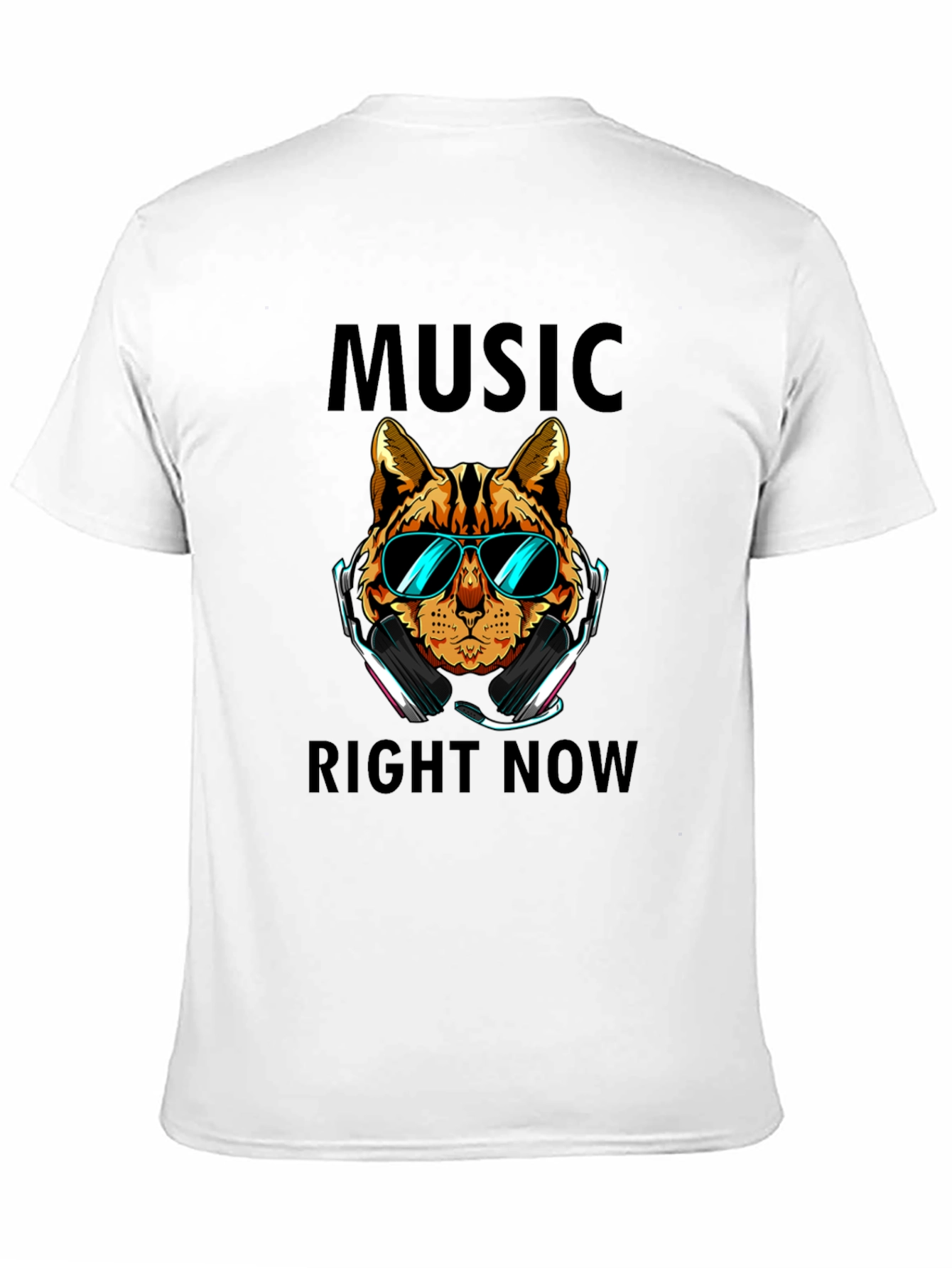 Cool Cat in Shades T-Shirt - Music Right Now