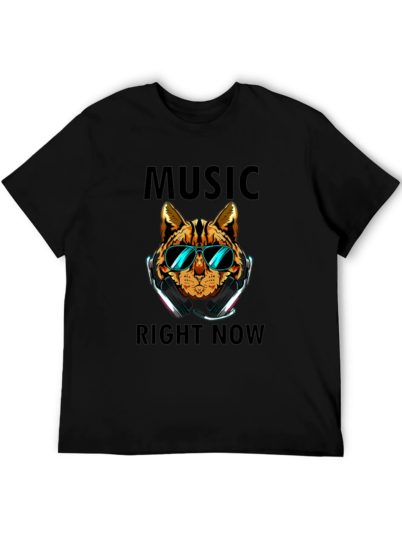 Cool Cat in Shades T-Shirt - Music Right Now