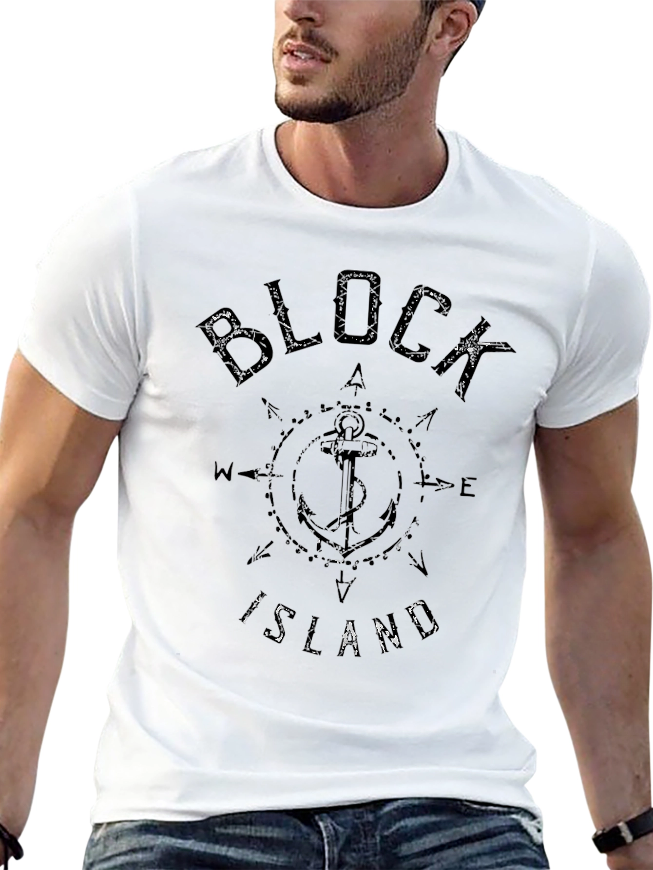 Block Island Anchor Graphic T-Shirt
