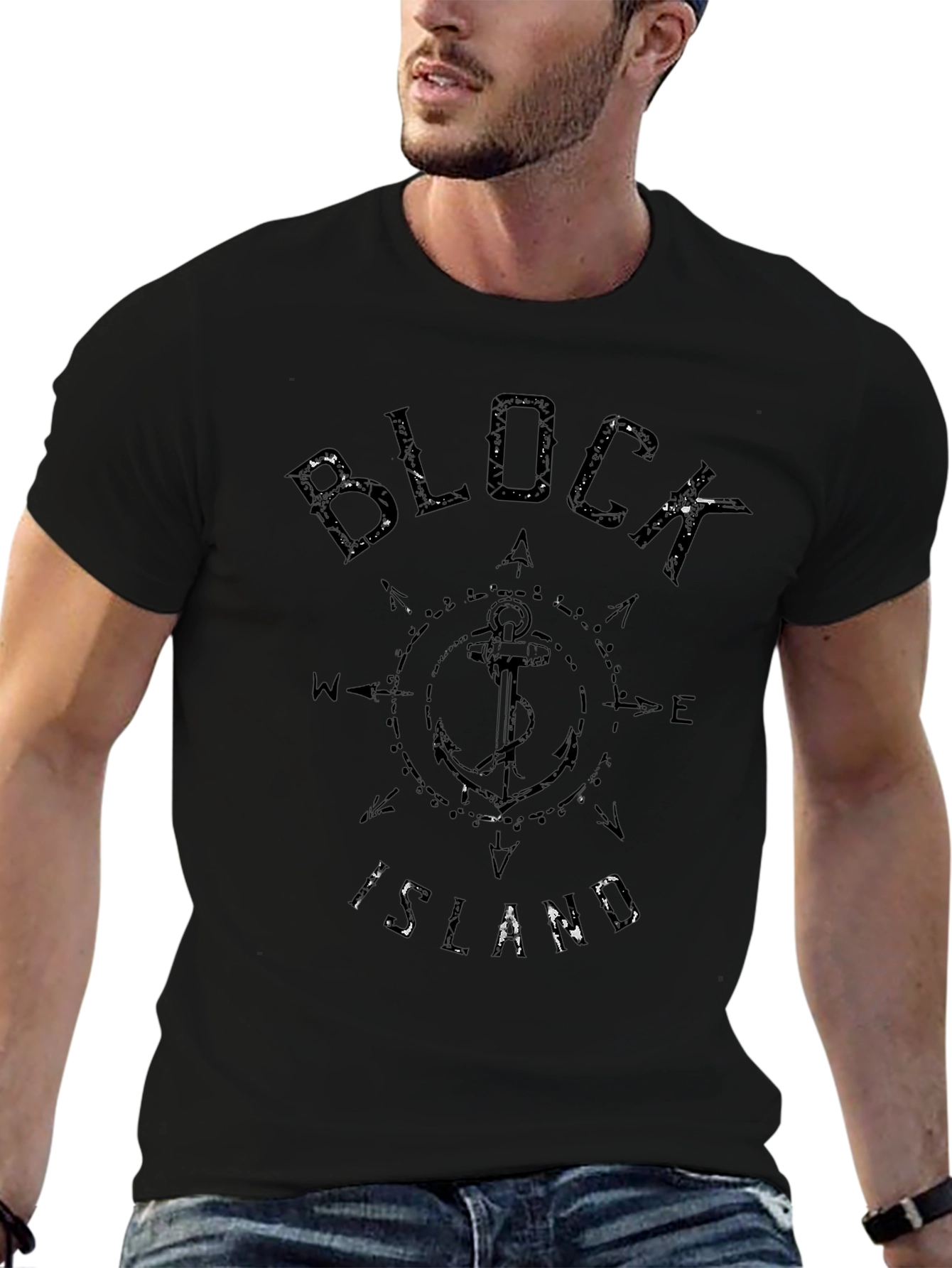 Block Island Anchor Graphic T-Shirt