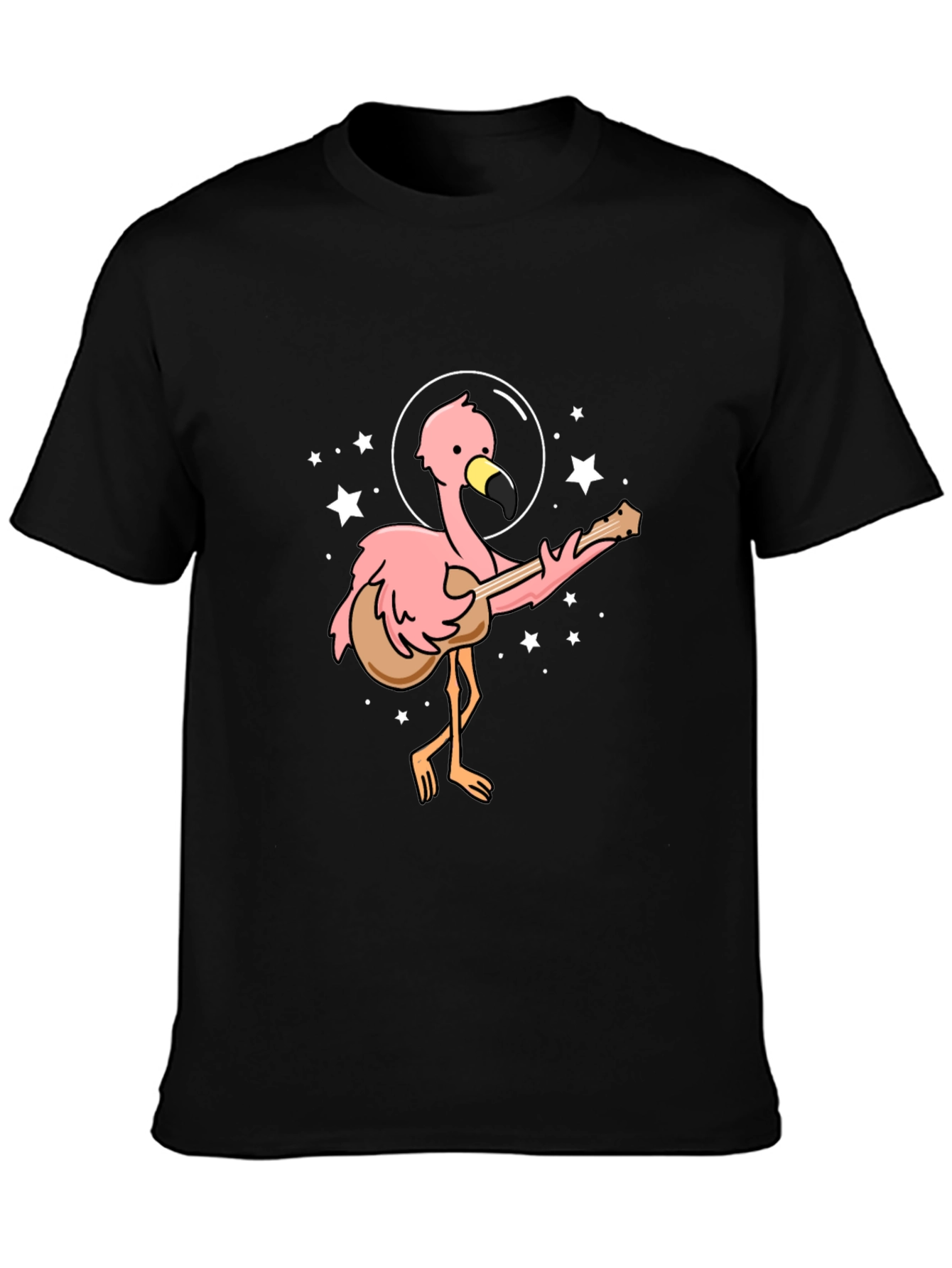 Flamingo Guitarist Black T-Shirt
