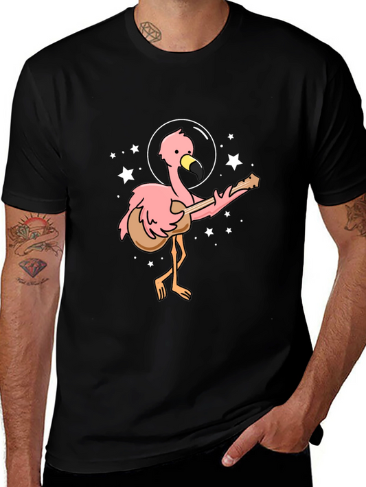Flamingo Guitarist Black T-Shirt