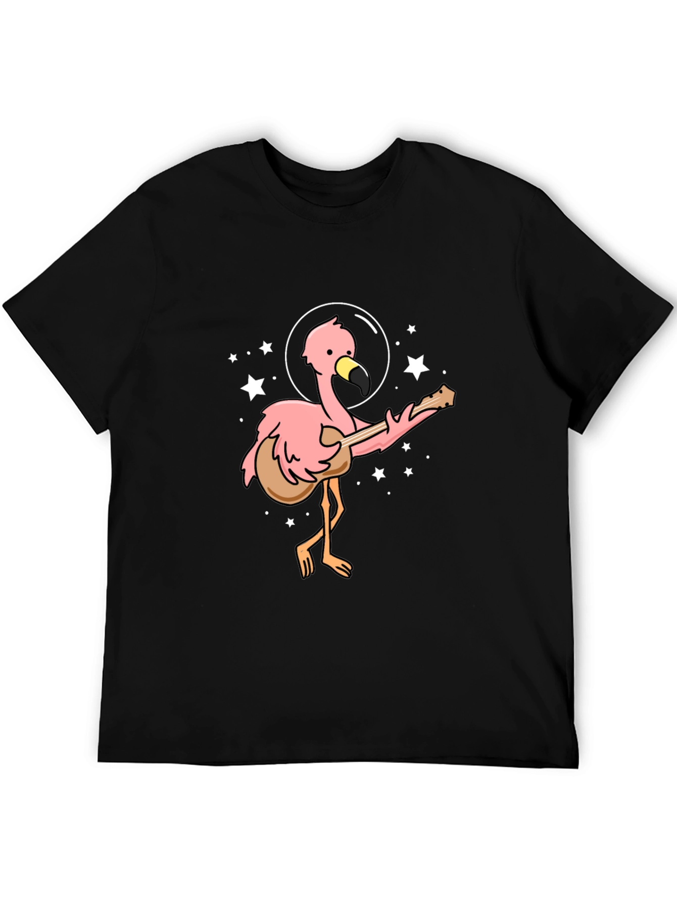 Flamingo Guitarist Black T-Shirt