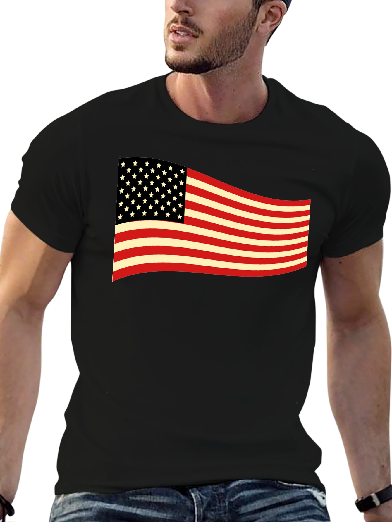 American Flag Graphic Tee - Patriotic USA T-Shirt