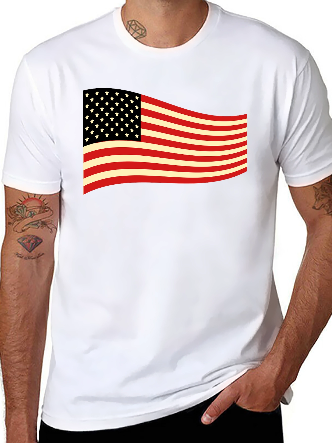 American Flag Graphic Tee - Patriotic USA T-Shirt
