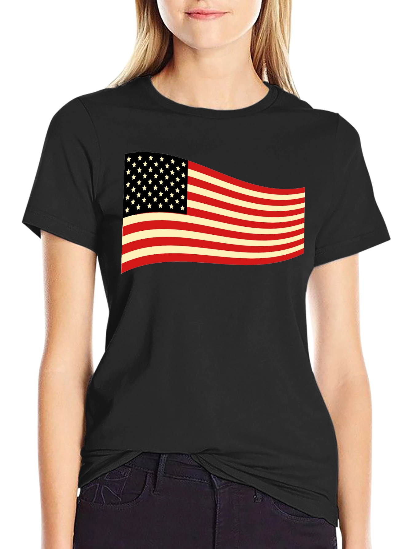 American Flag Graphic Tee - Patriotic USA T-Shirt