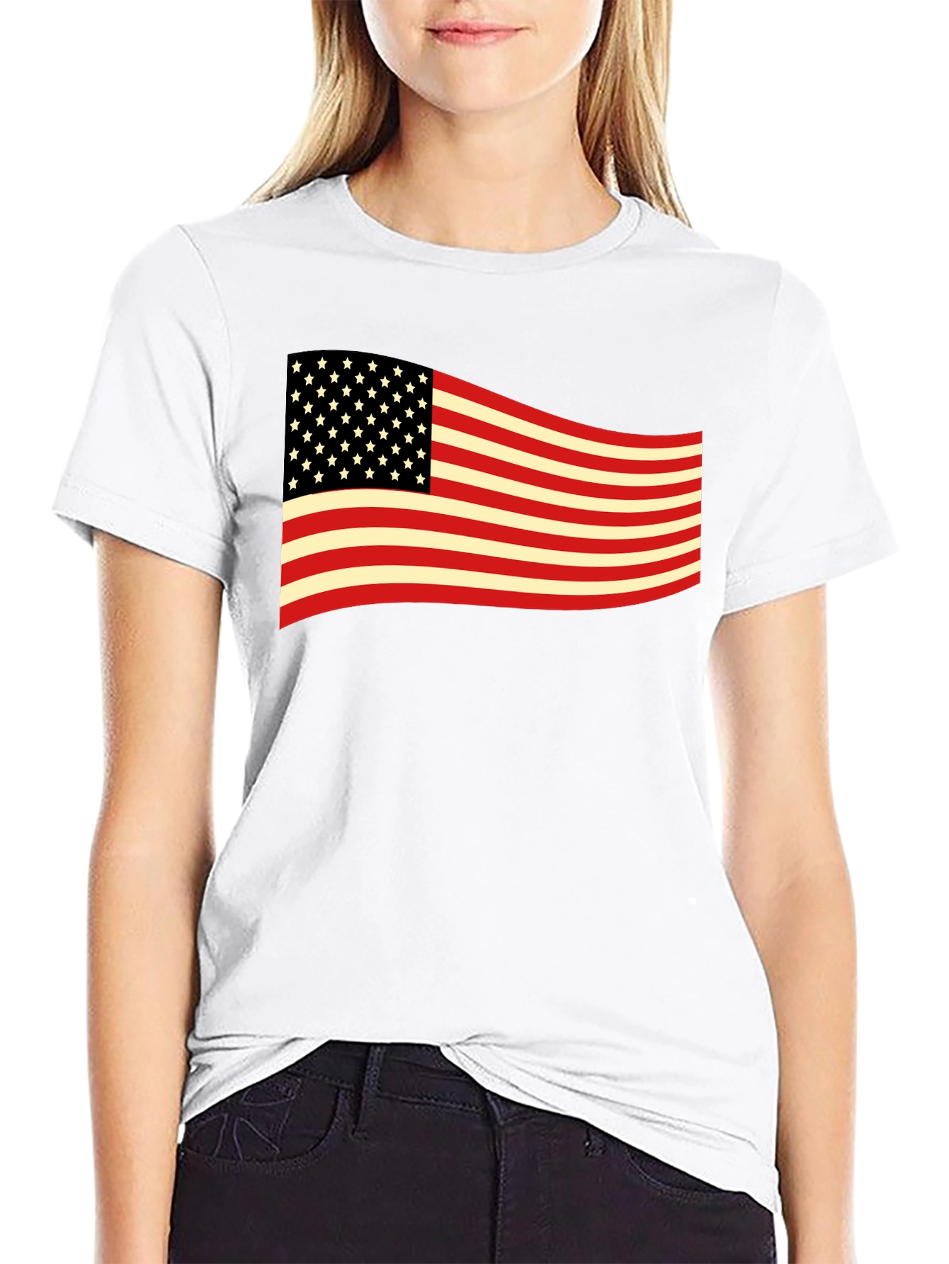 American Flag Graphic Tee - Patriotic USA T-Shirt