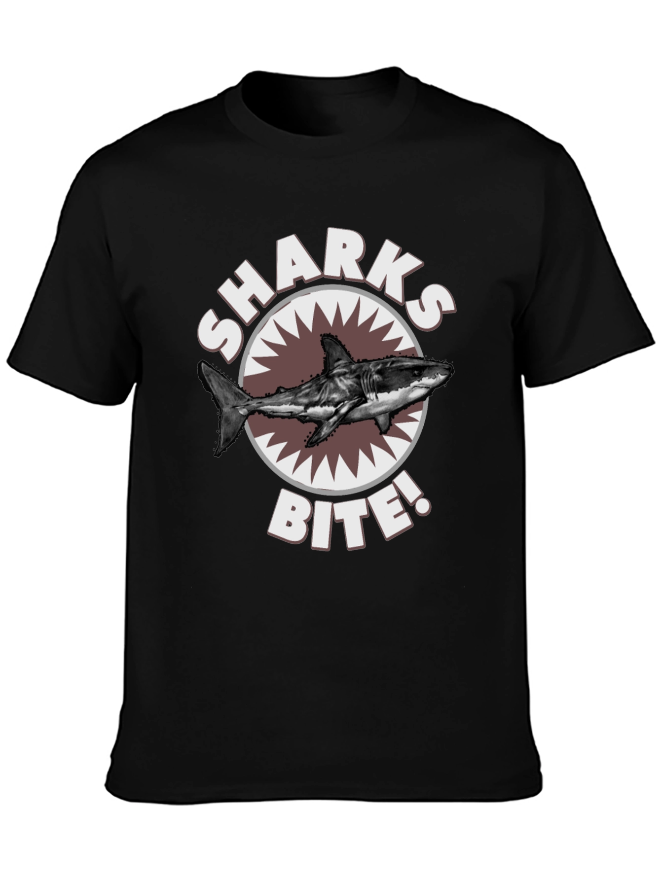Sharks Bite T-Shirt - Great White Shark Graphic Tee