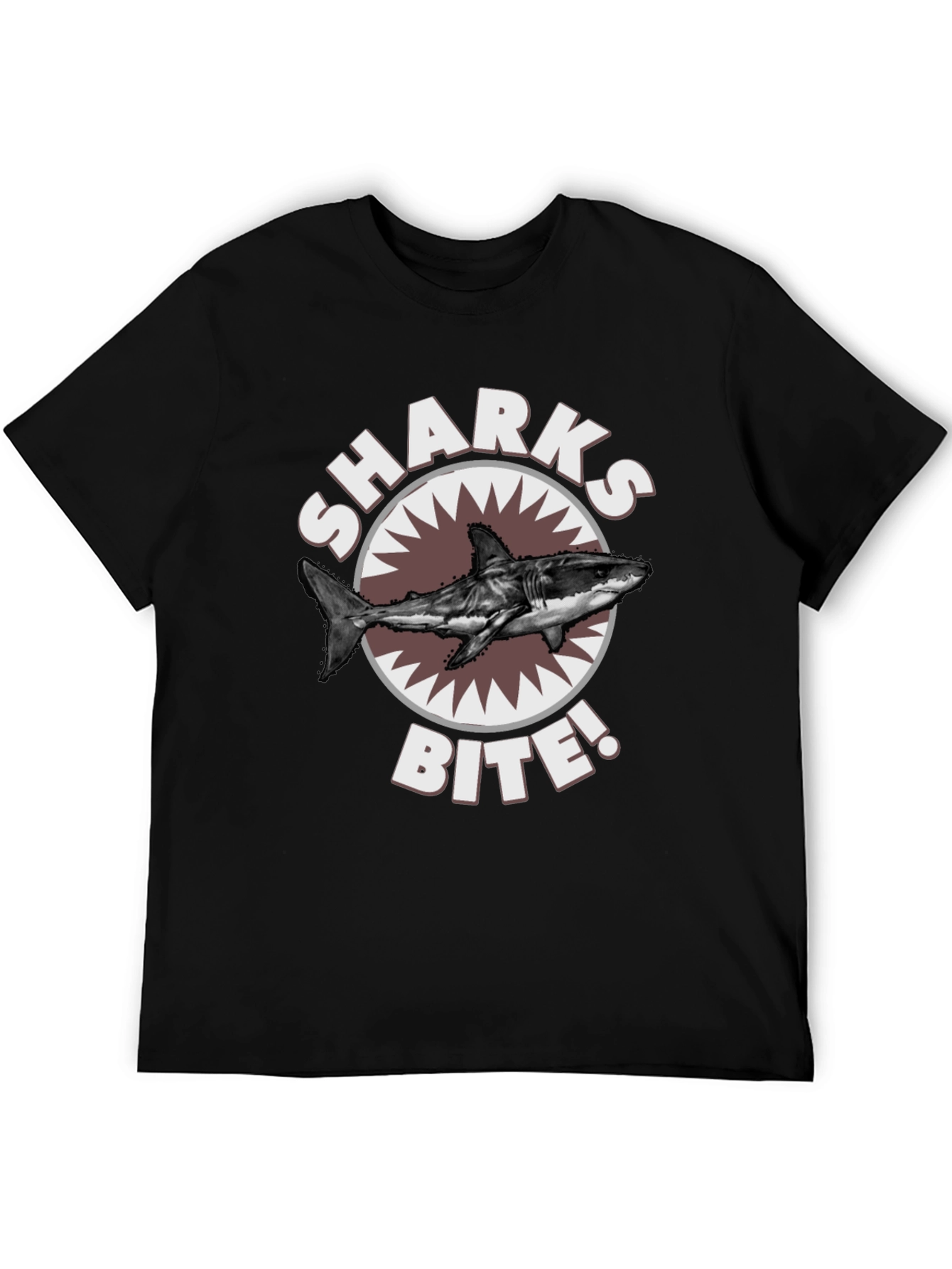 Sharks Bite T-Shirt - Great White Shark Graphic Tee
