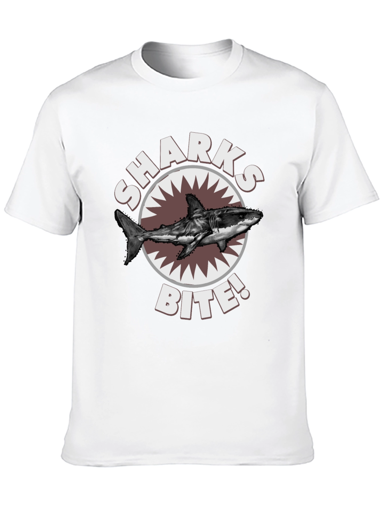 Sharks Bite T-Shirt - Great White Shark Graphic Tee