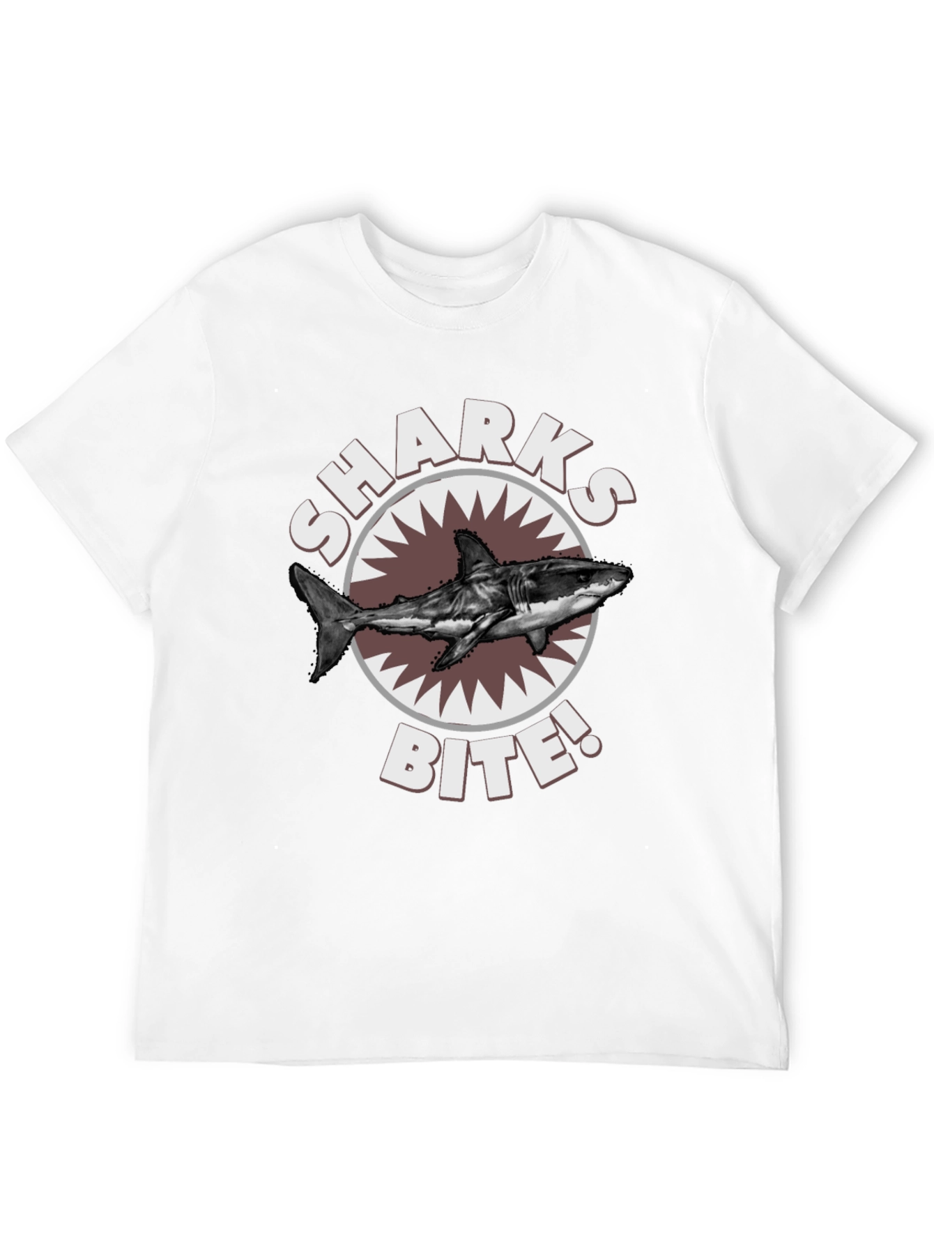 Sharks Bite T-Shirt - Great White Shark Graphic Tee