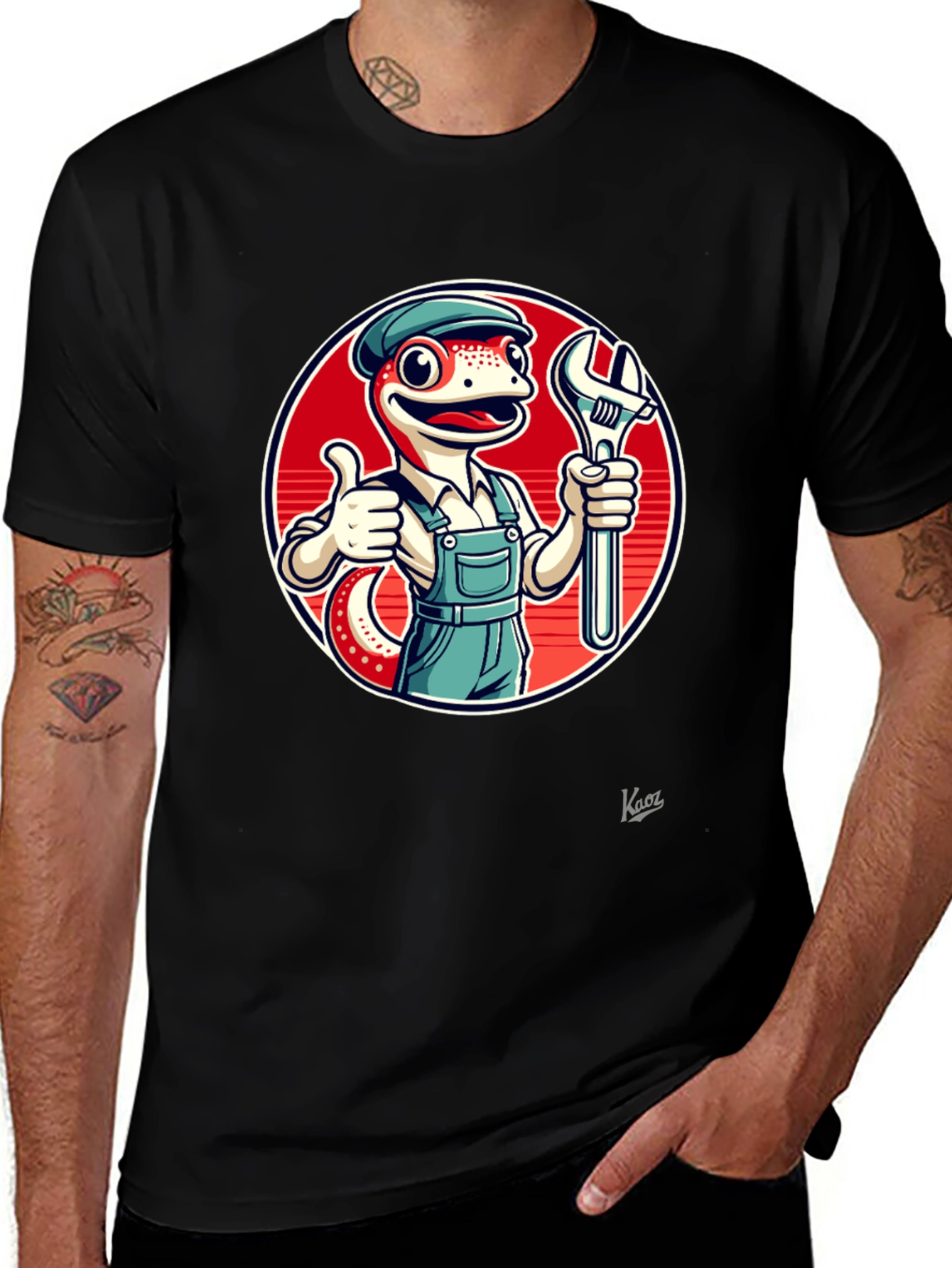 Mechanic Lizard Graphic T-Shirt