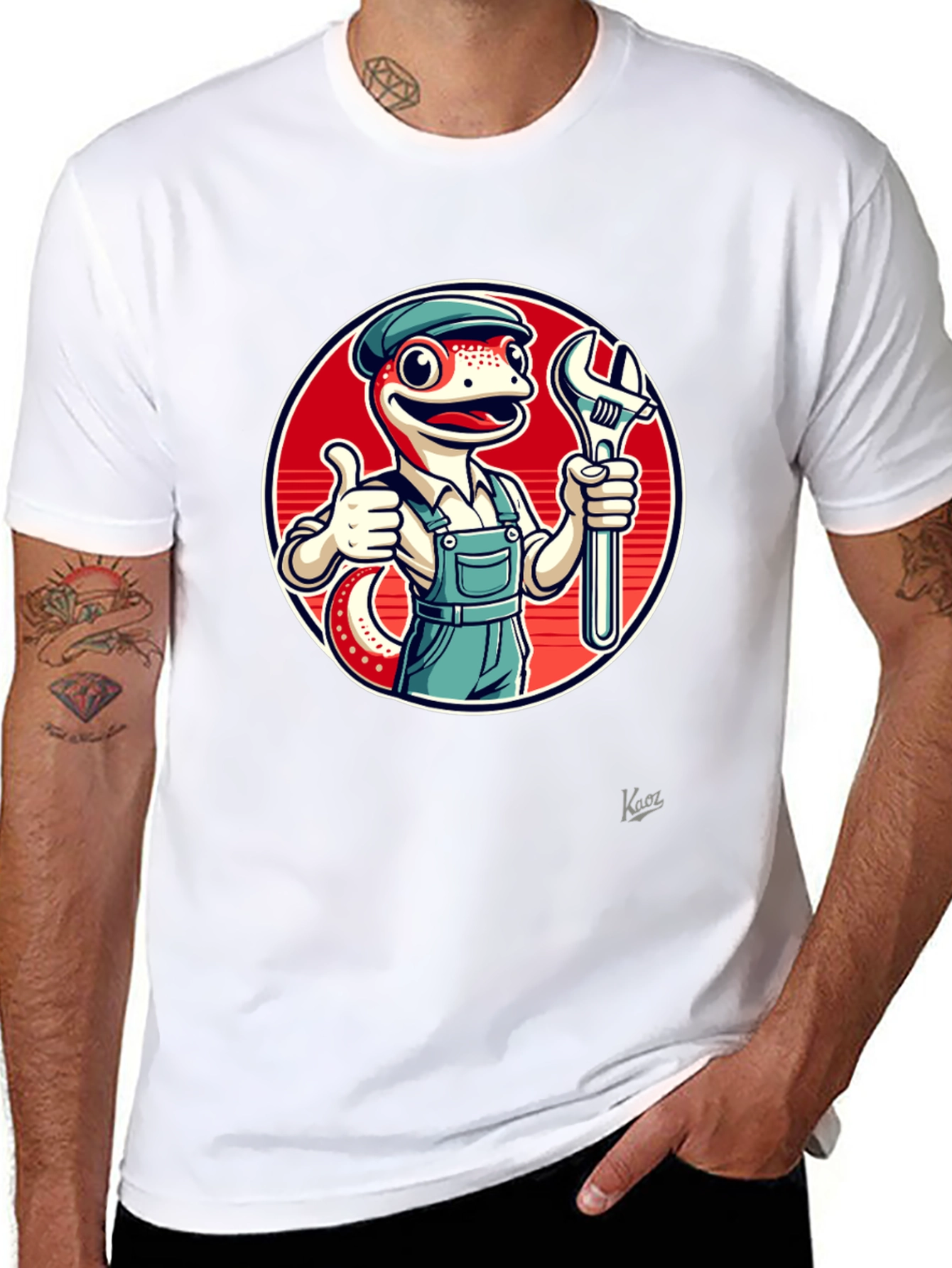 Mechanic Lizard Graphic T-Shirt
