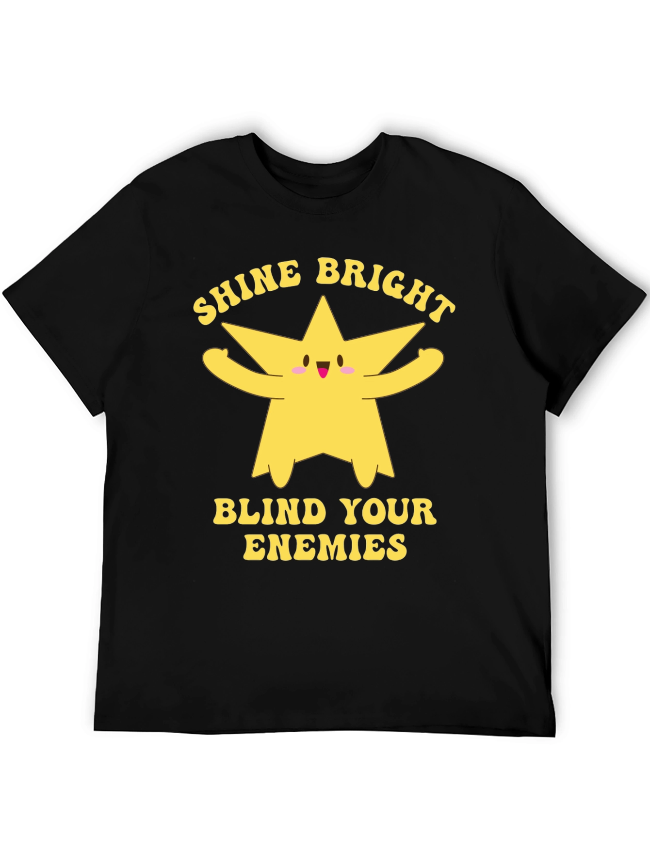 Shine Bright Star Graphic Black T-Shirt