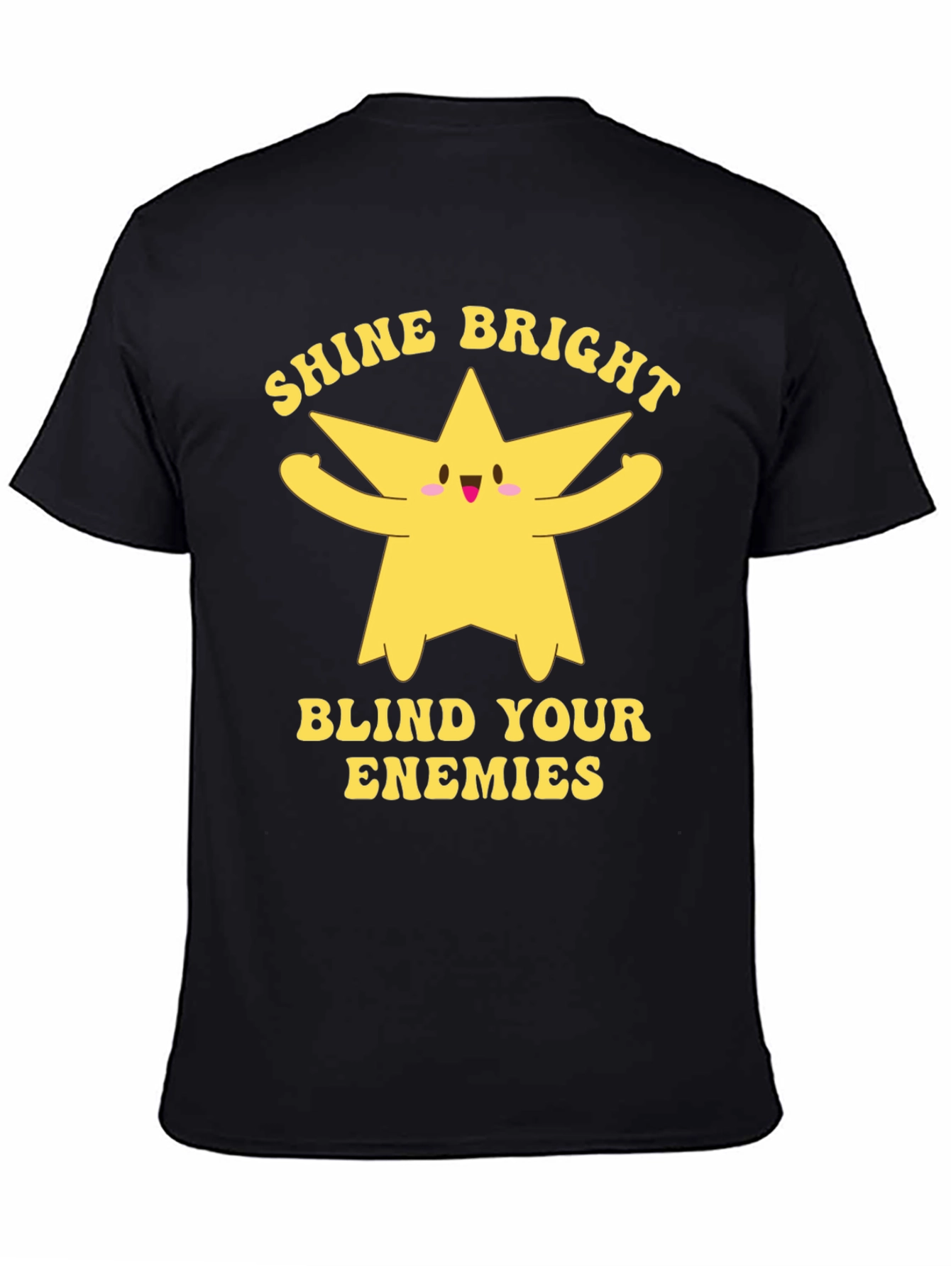 Shine Bright Star Graphic Black T-Shirt