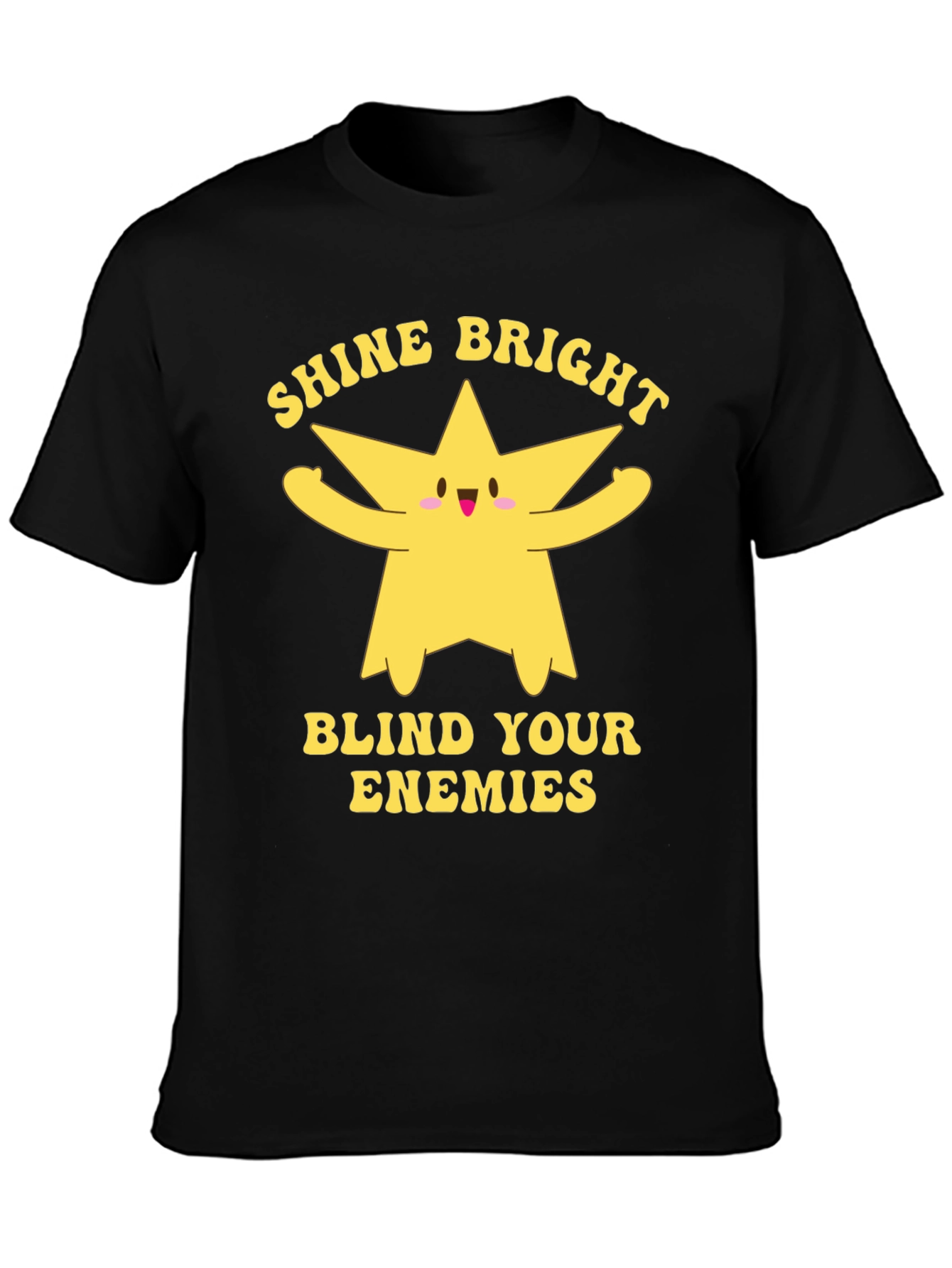 Shine Bright Star Graphic Black T-Shirt