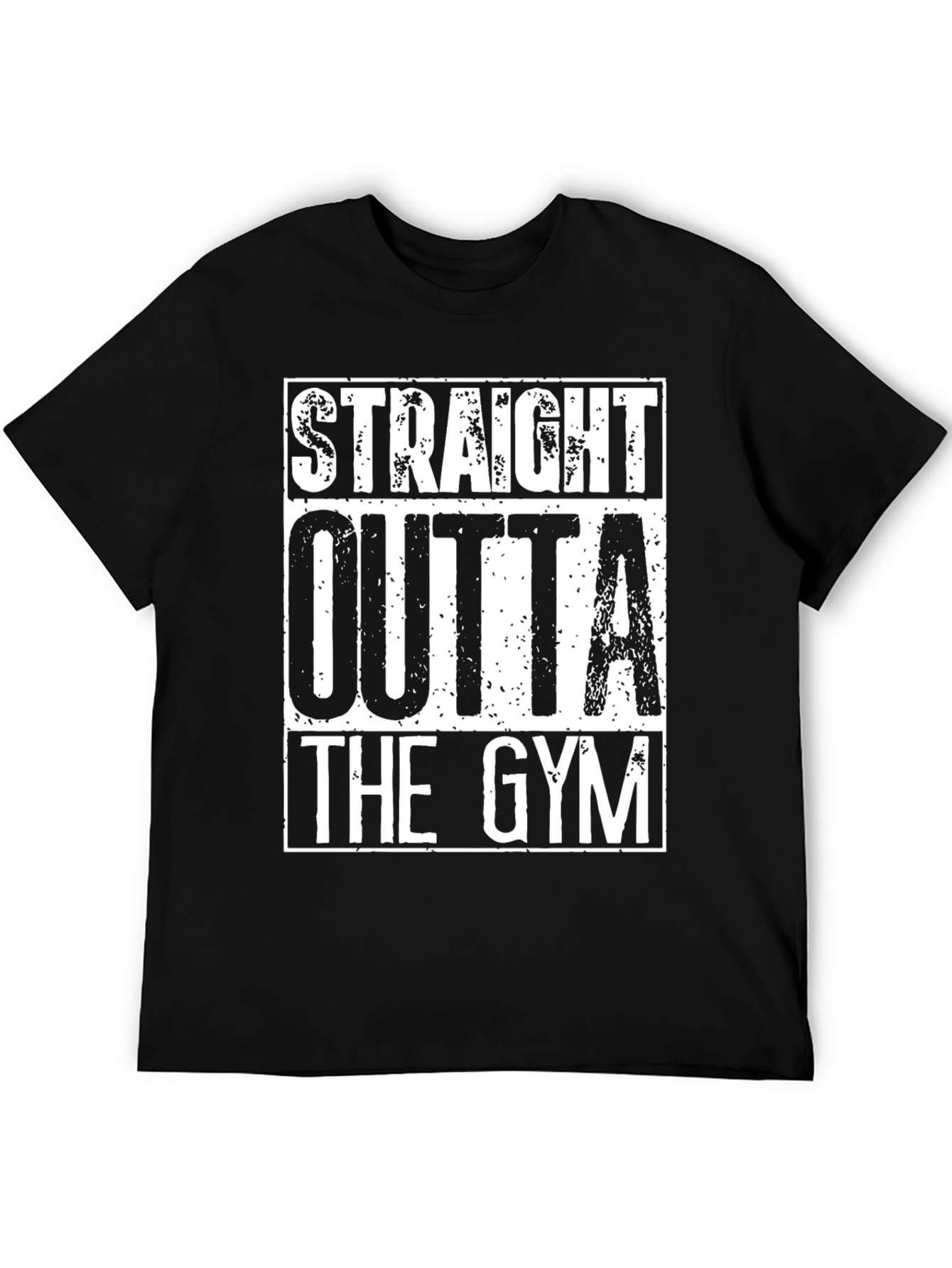 Straight Outta The Gym Black Graphic T-Shirt