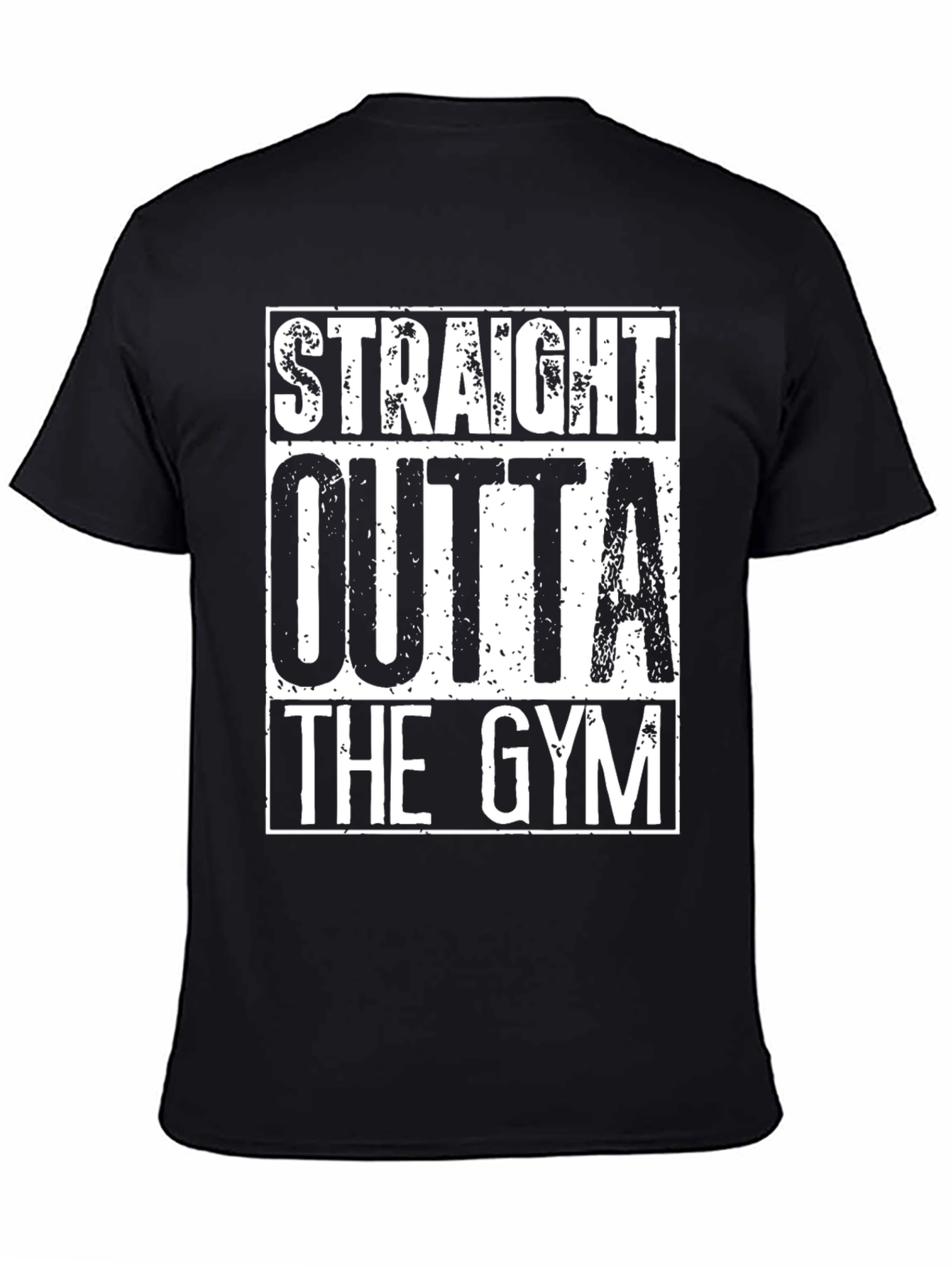 Straight Outta The Gym Black Graphic T-Shirt