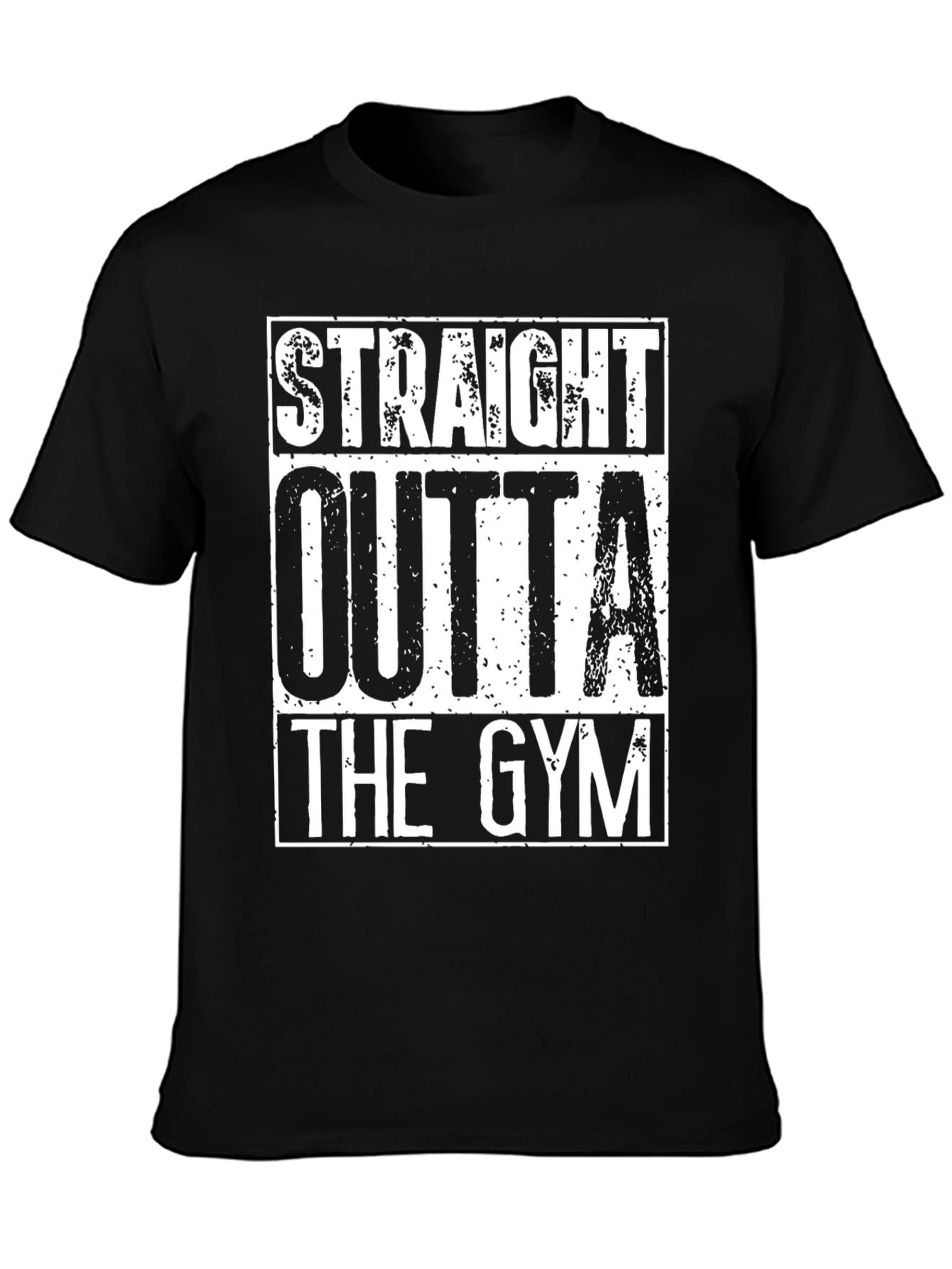 Straight Outta The Gym Black Graphic T-Shirt