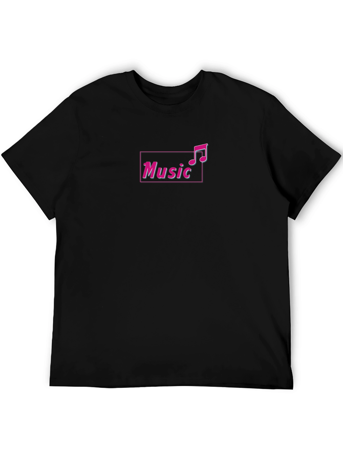 Music Note Graphic Tee - Trendy Black T-Shirt
