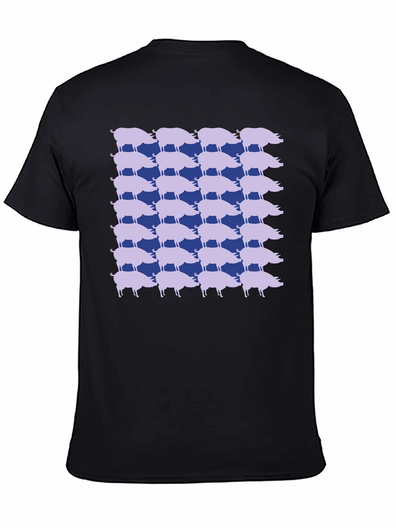 Pig Pattern Tee - Unique Graphic Print