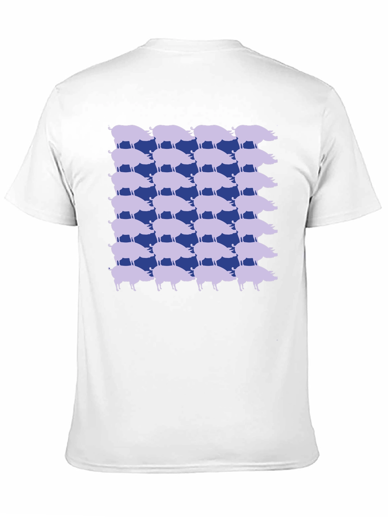 Pig Pattern Tee - Unique Graphic Print