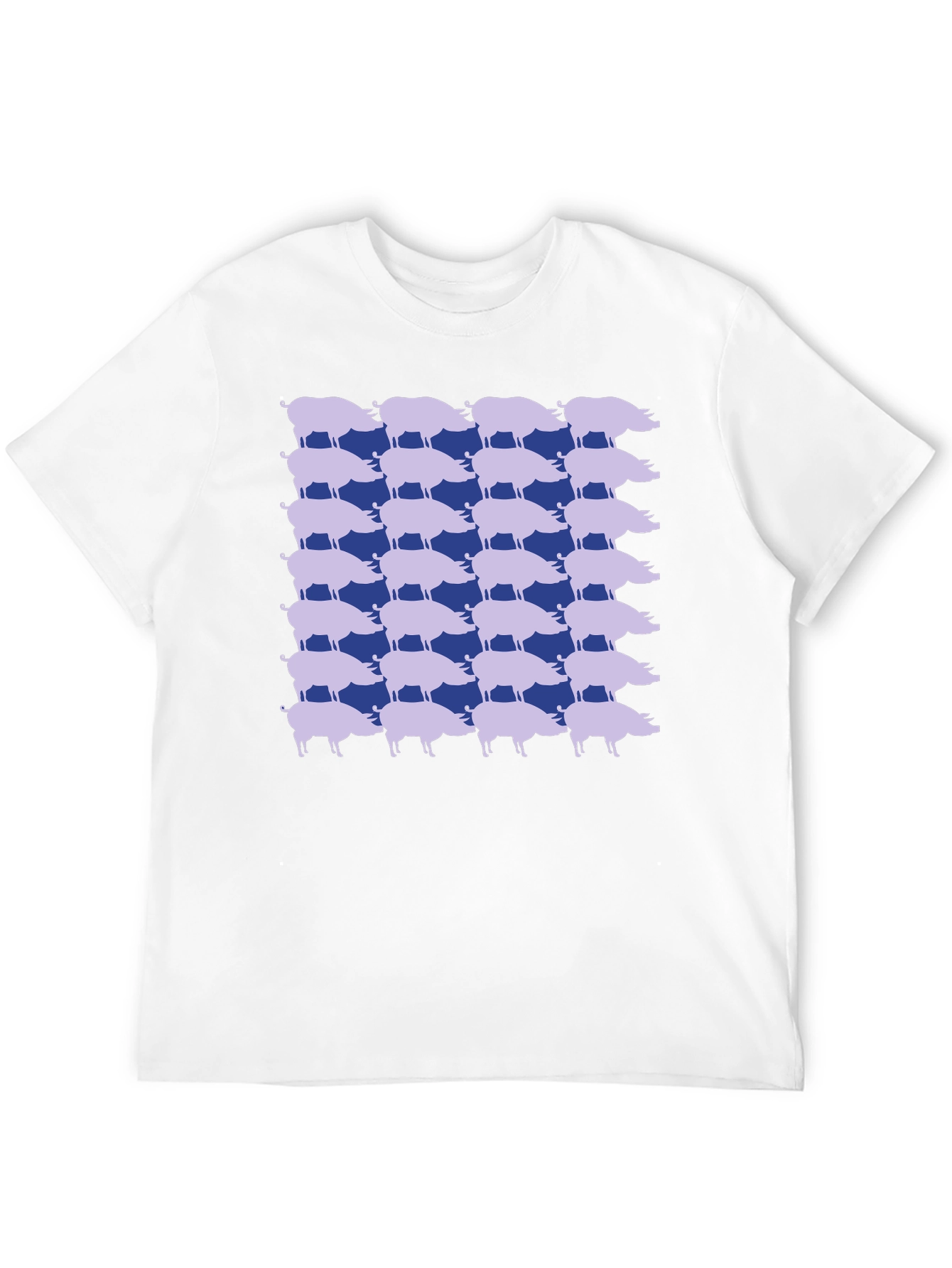 Pig Pattern Tee - Unique Graphic Print