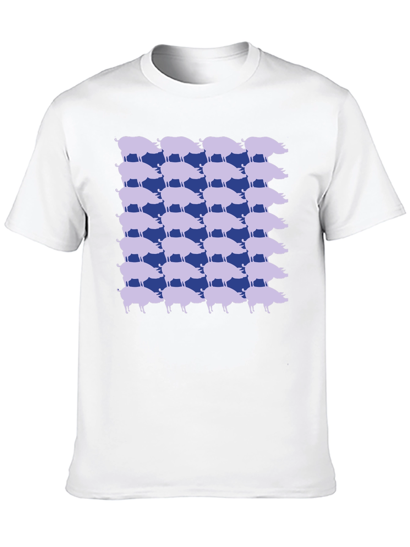 Pig Pattern Tee - Unique Graphic Print