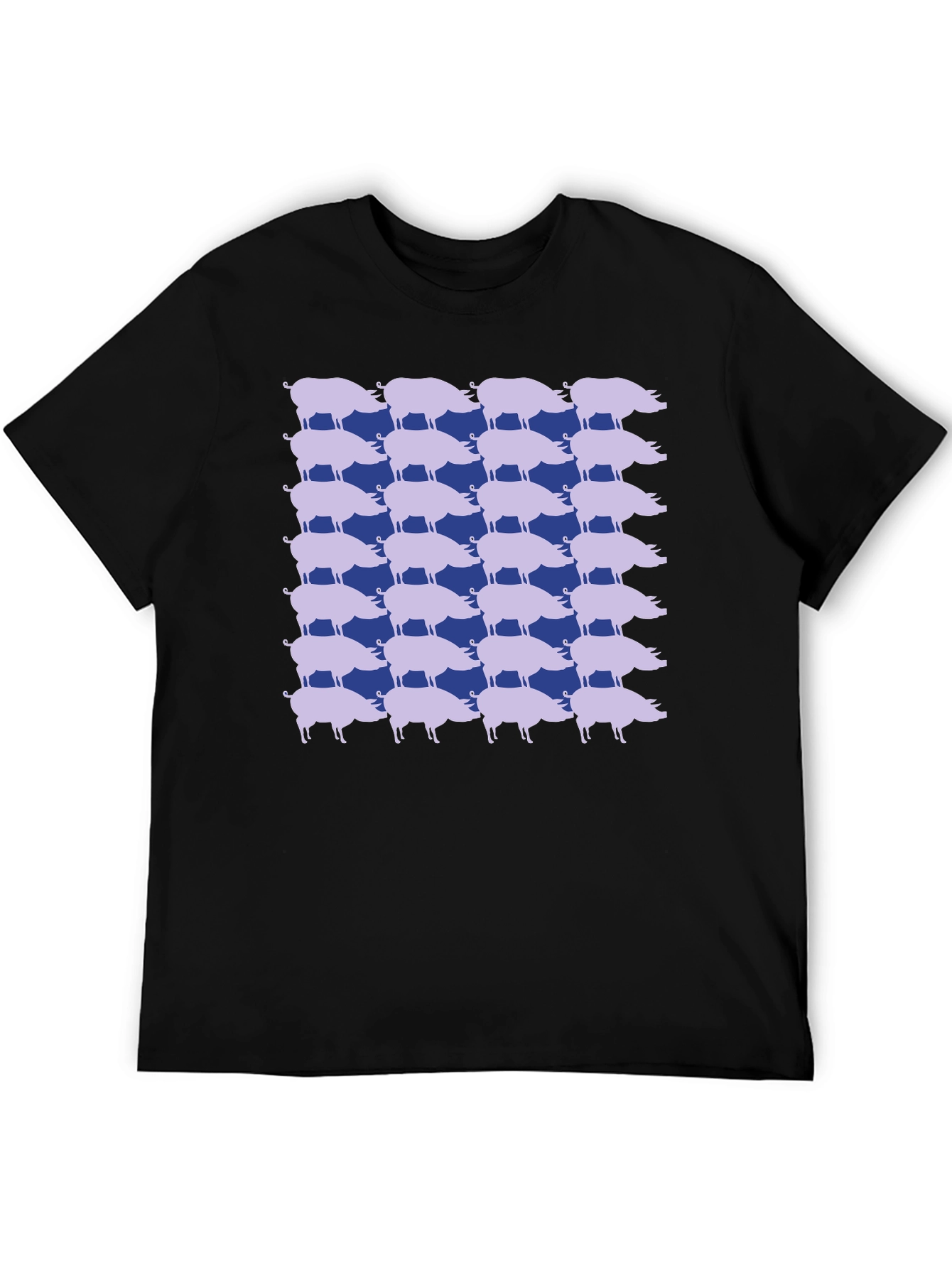 Pig Pattern Tee - Unique Graphic Print