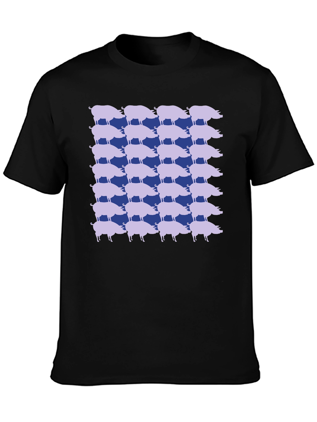 Pig Pattern Tee - Unique Graphic Print