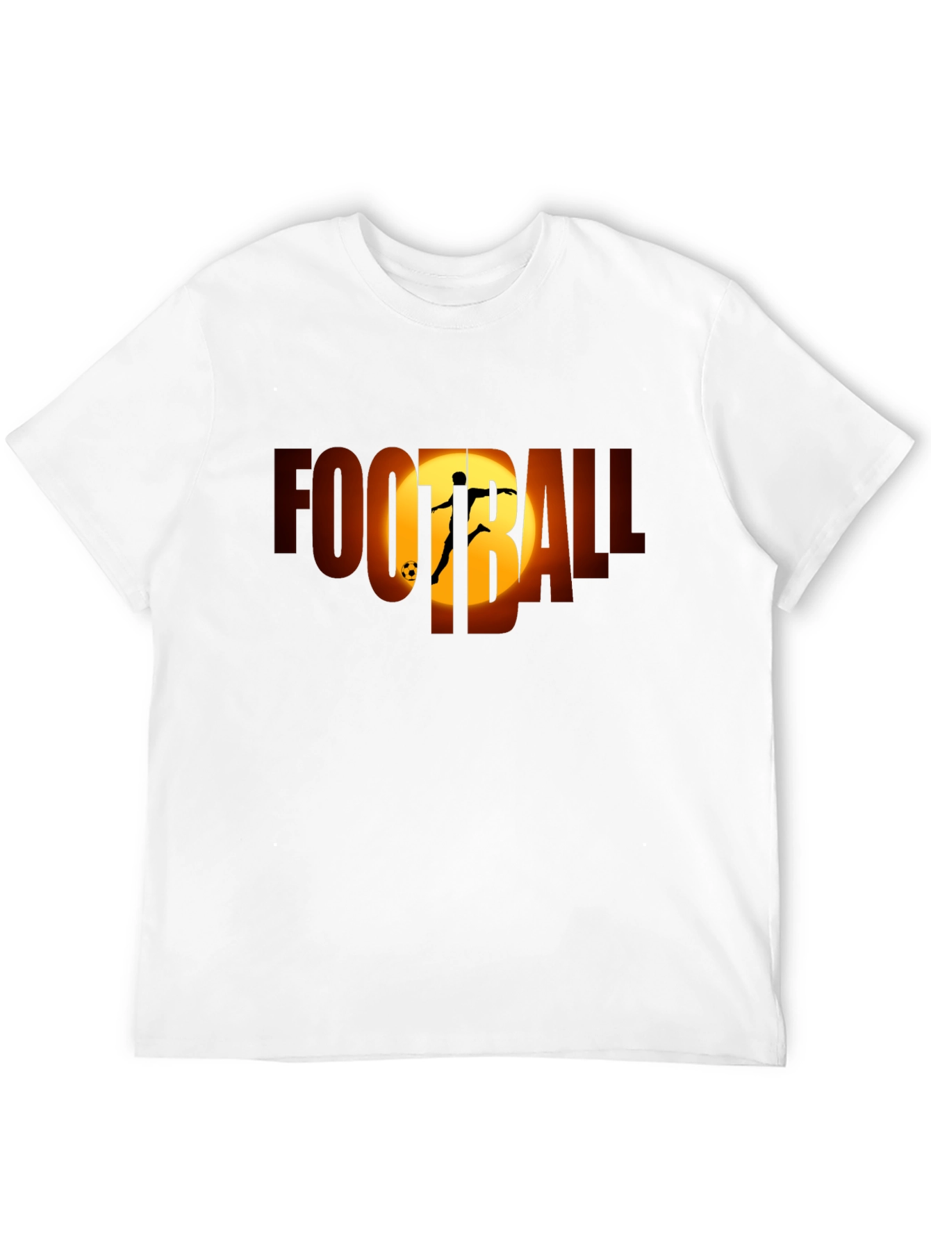Football Silhouette Graphic Tee - Black