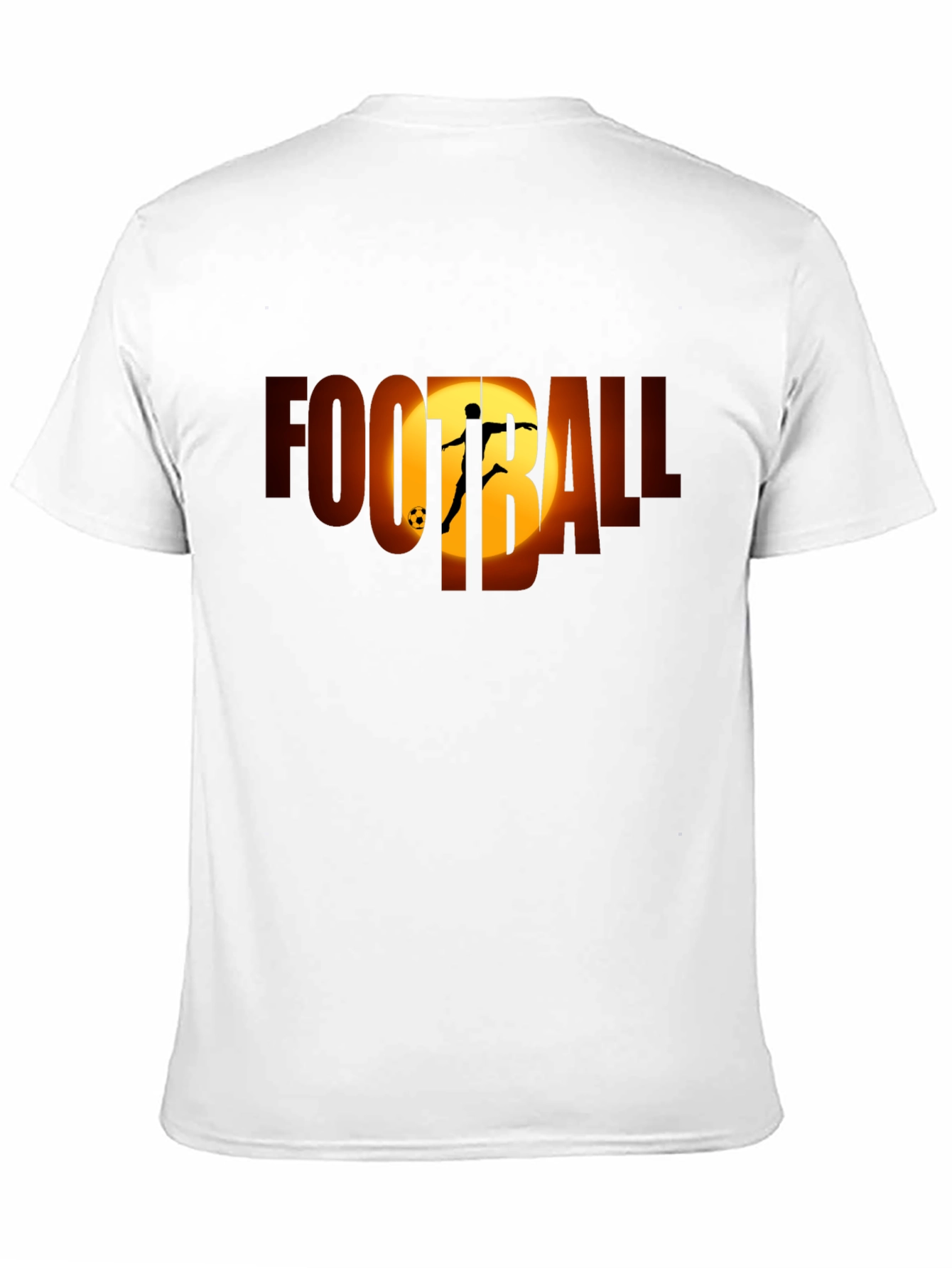 Football Silhouette Graphic Tee - Black