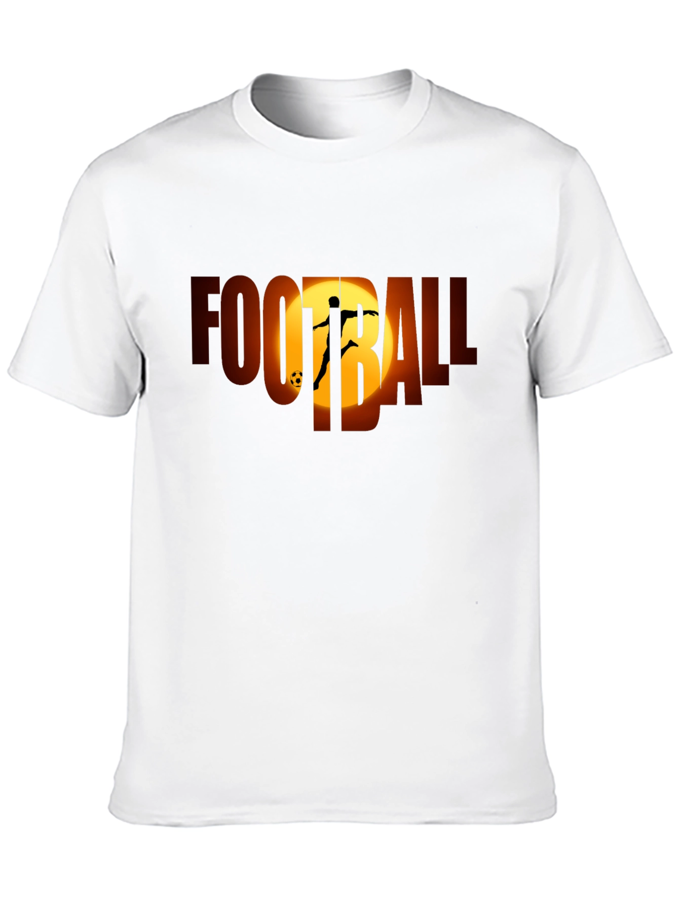 Football Silhouette Graphic Tee - Black