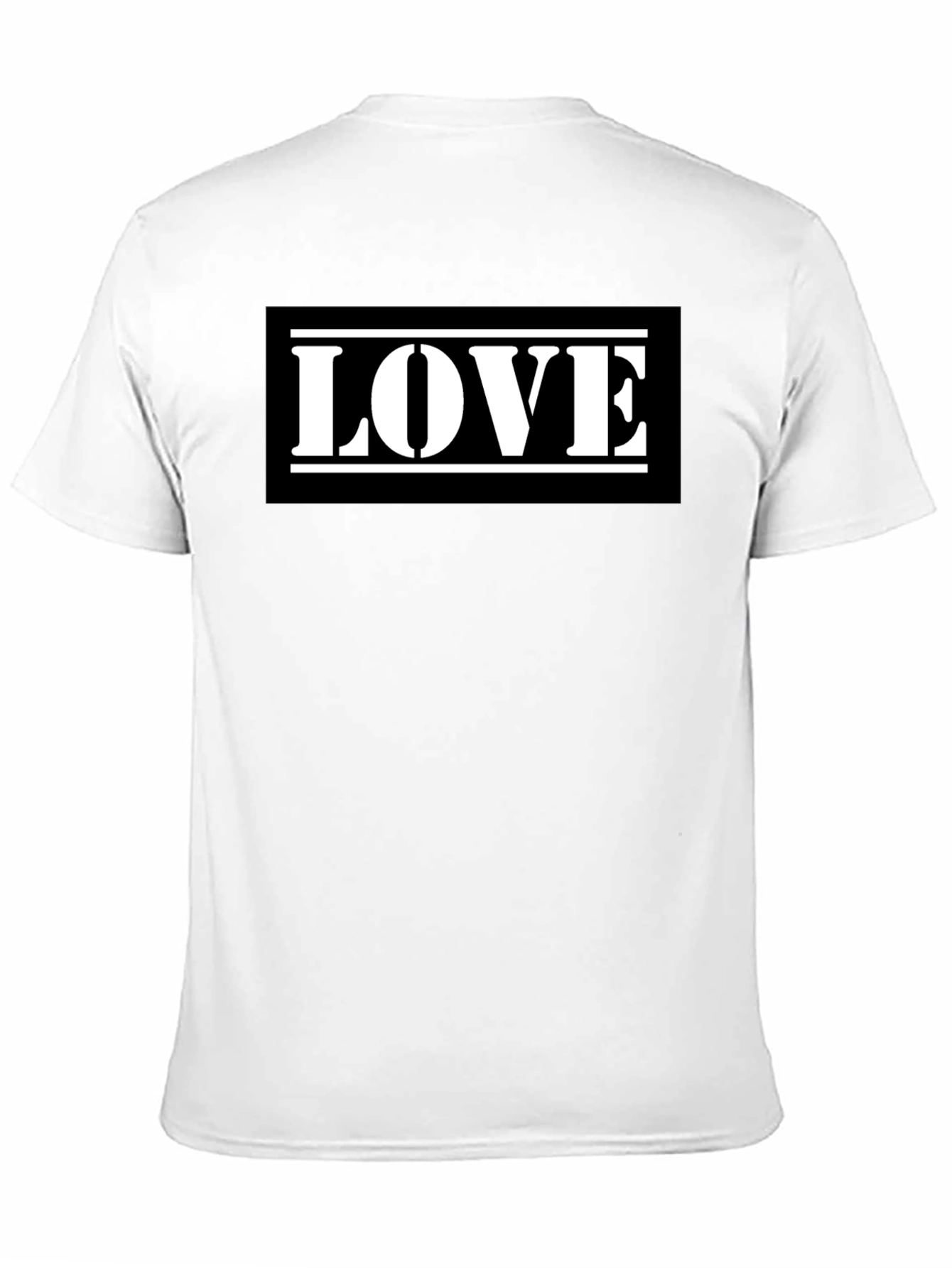 Love Graphic Print Black Cotton Tee