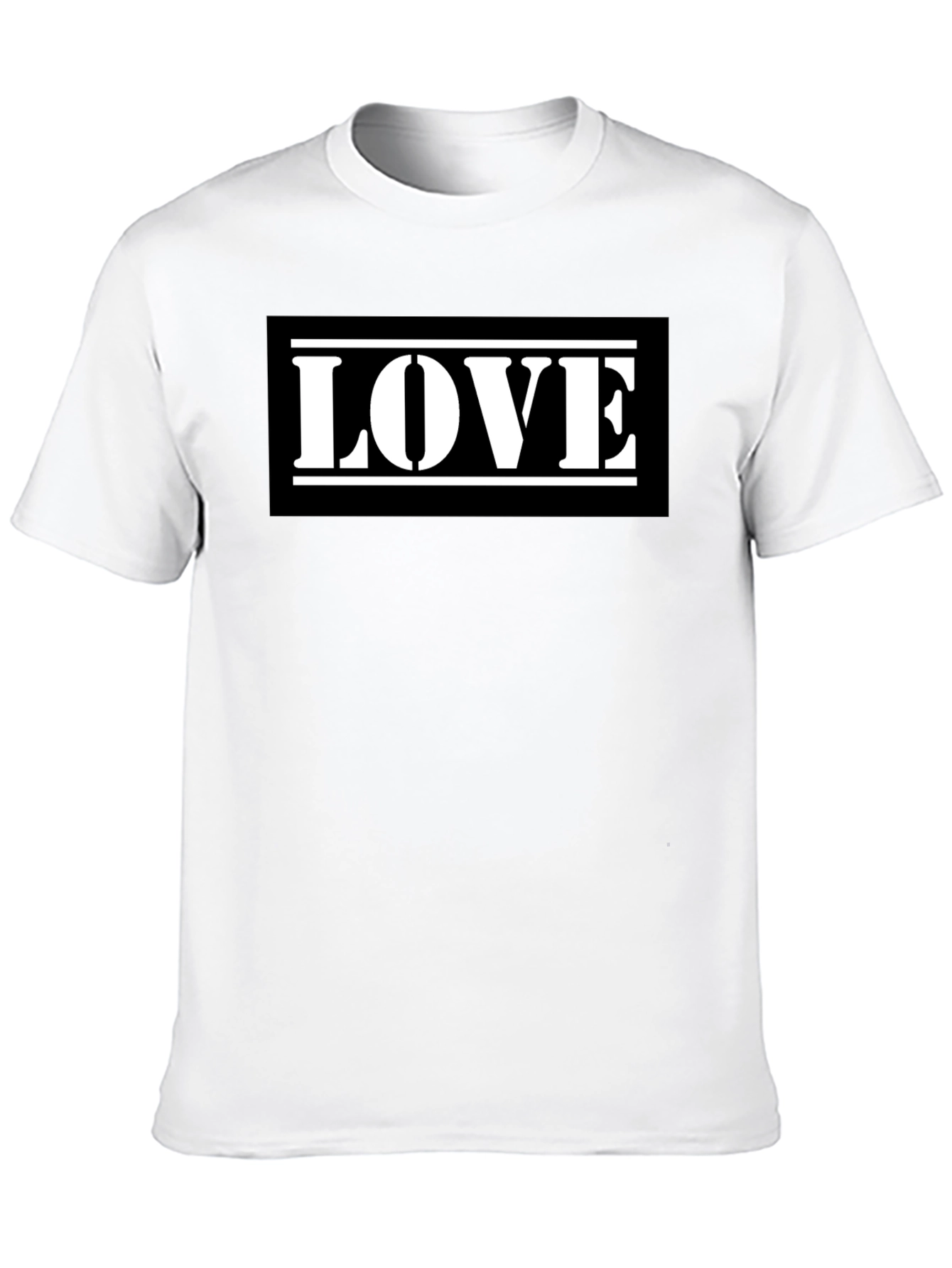 Love Graphic Print Black Cotton Tee