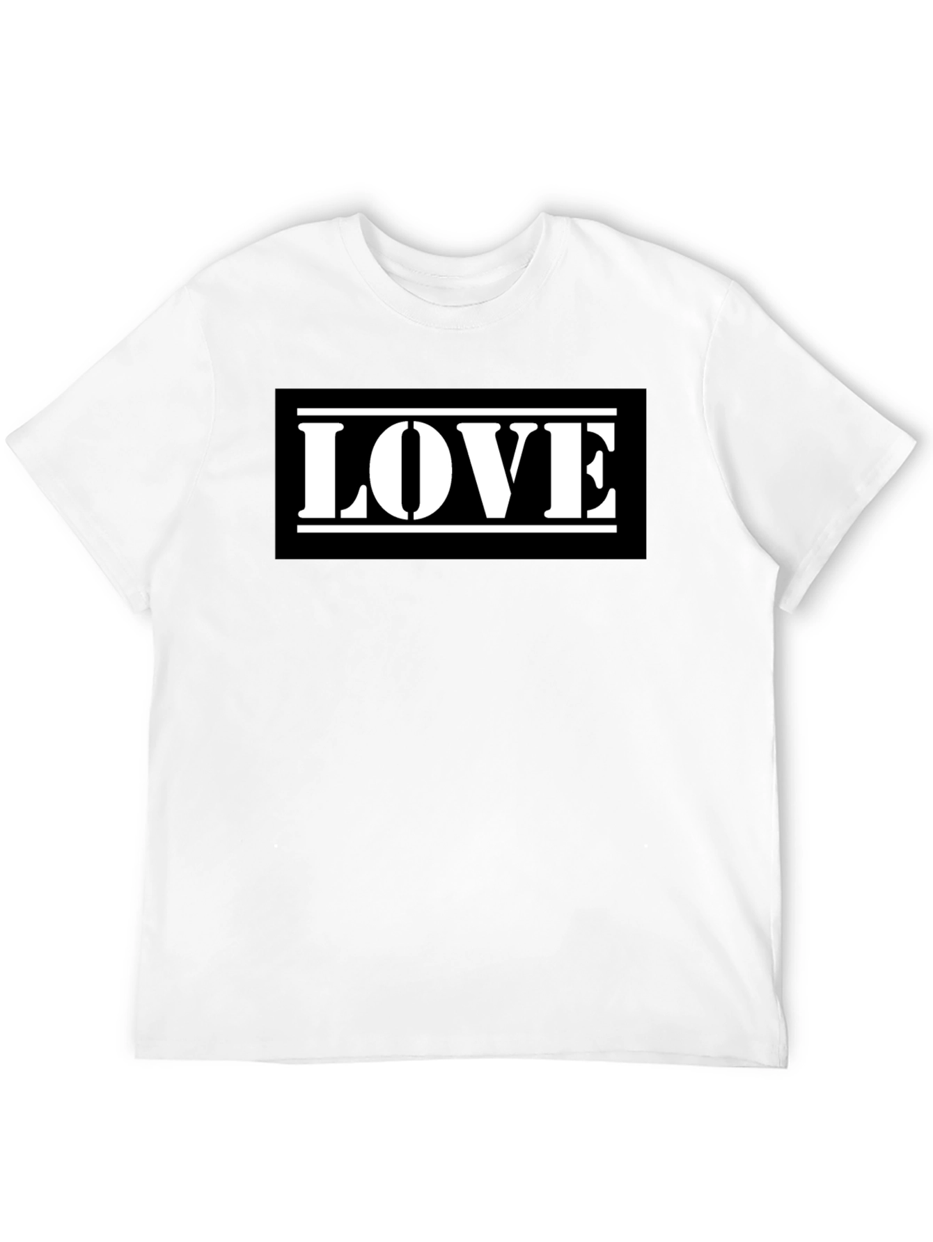 Love Graphic Print Black Cotton Tee
