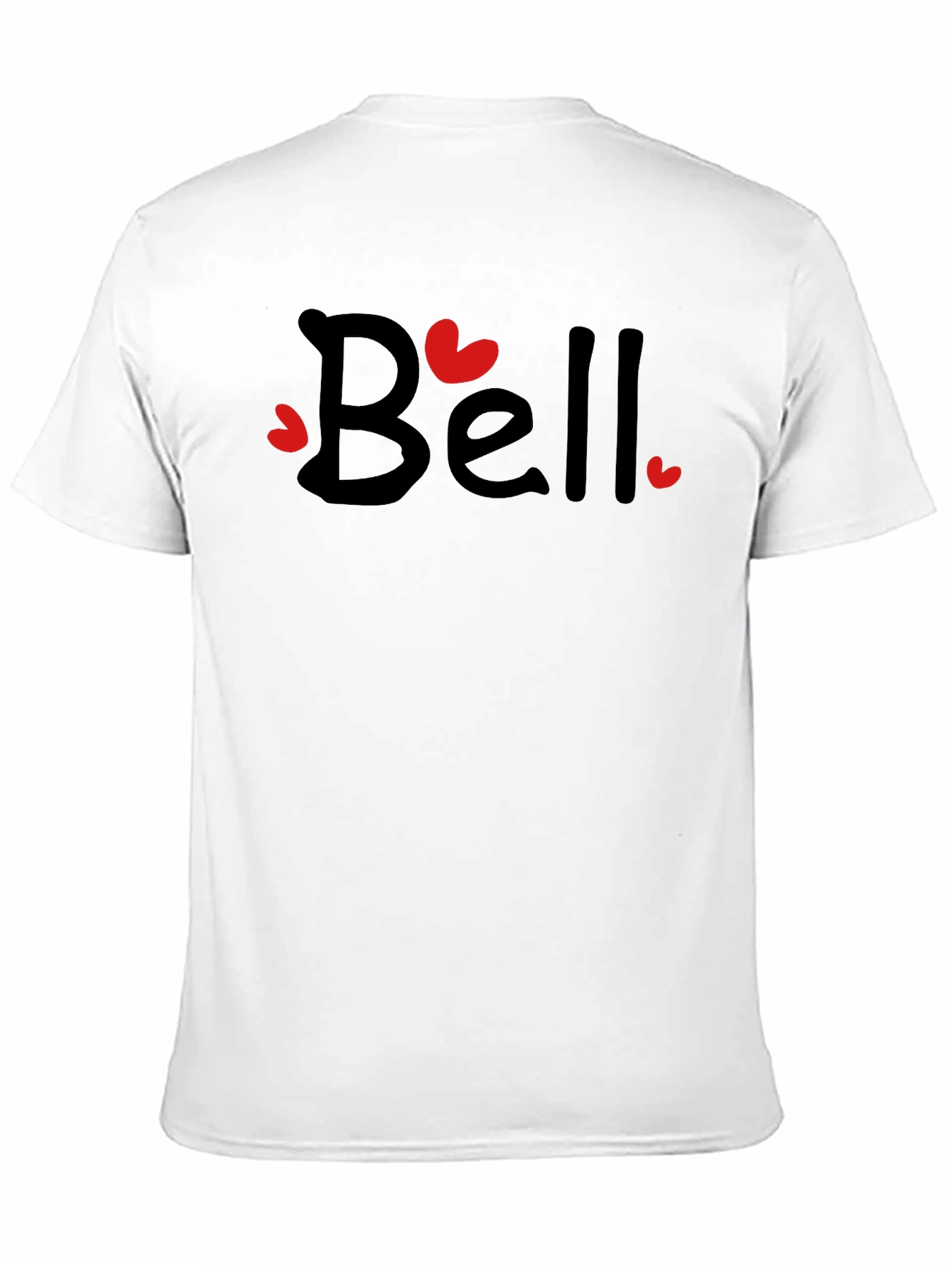 Bell Heart Valentines Day Black T-Shirt