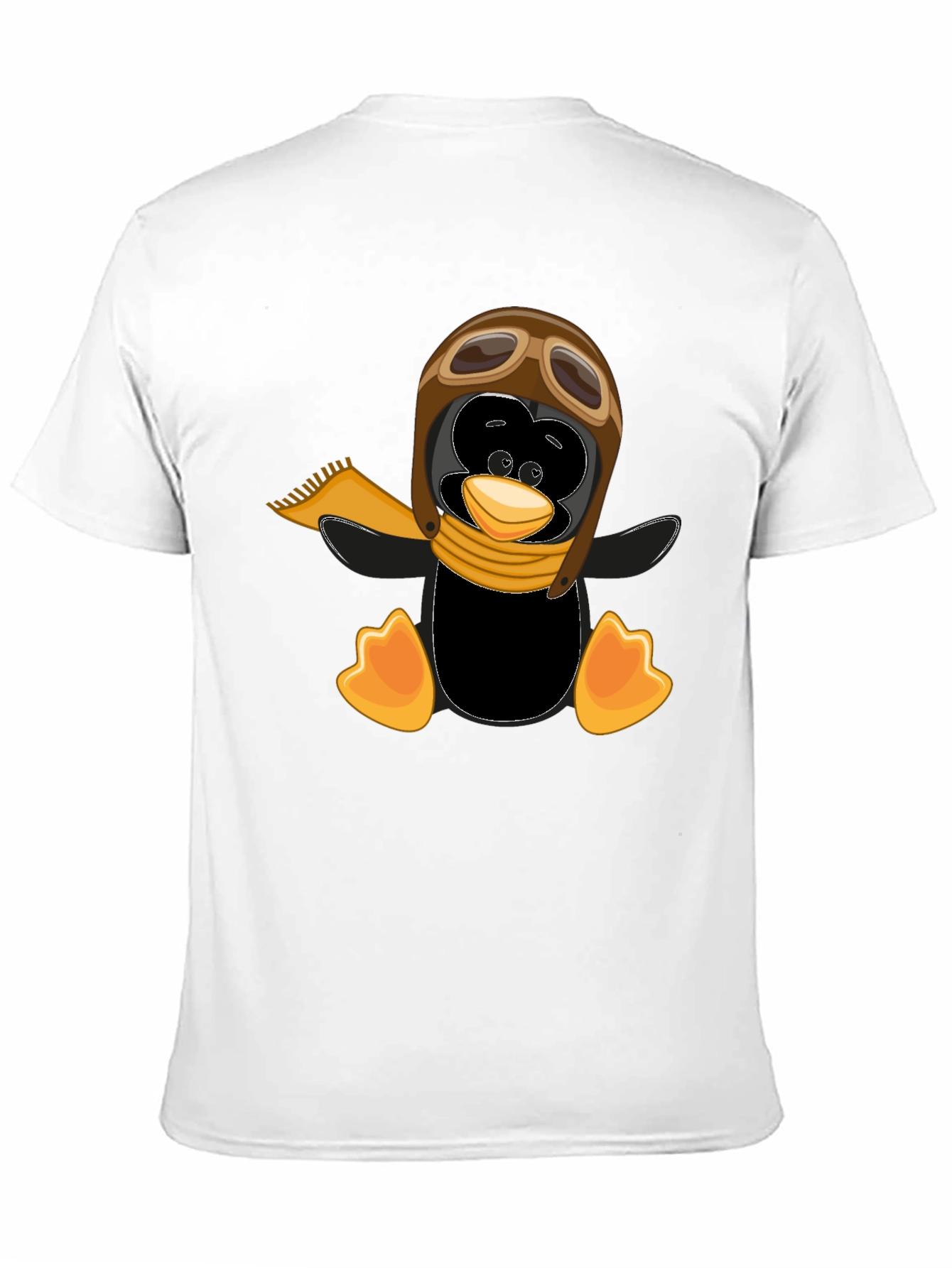 Penguin Aviator Graphic Tee - Black Cotton T-Shirt