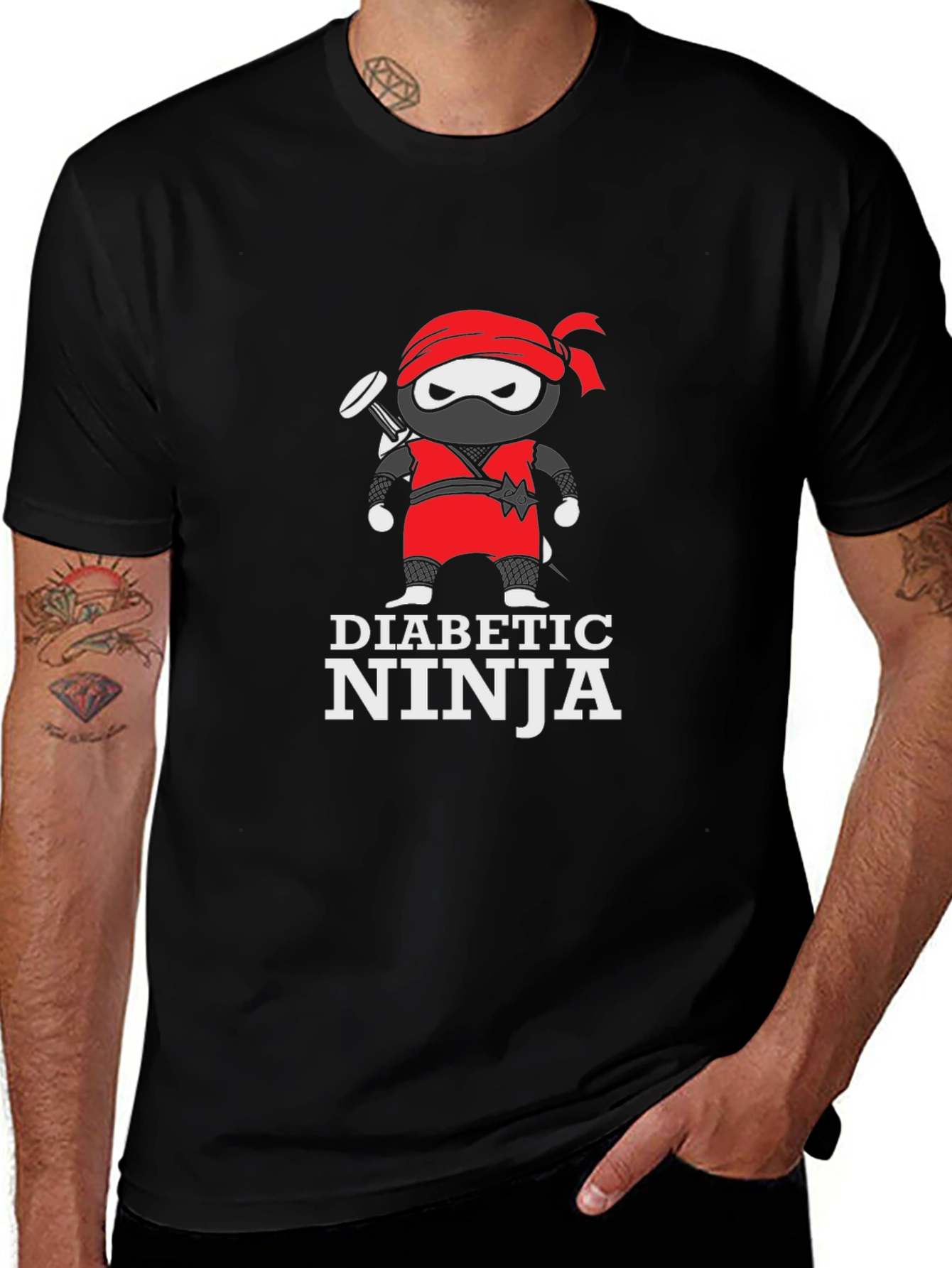 Diabetic Ninja T-Shirt - Funny Health Awareness Tee