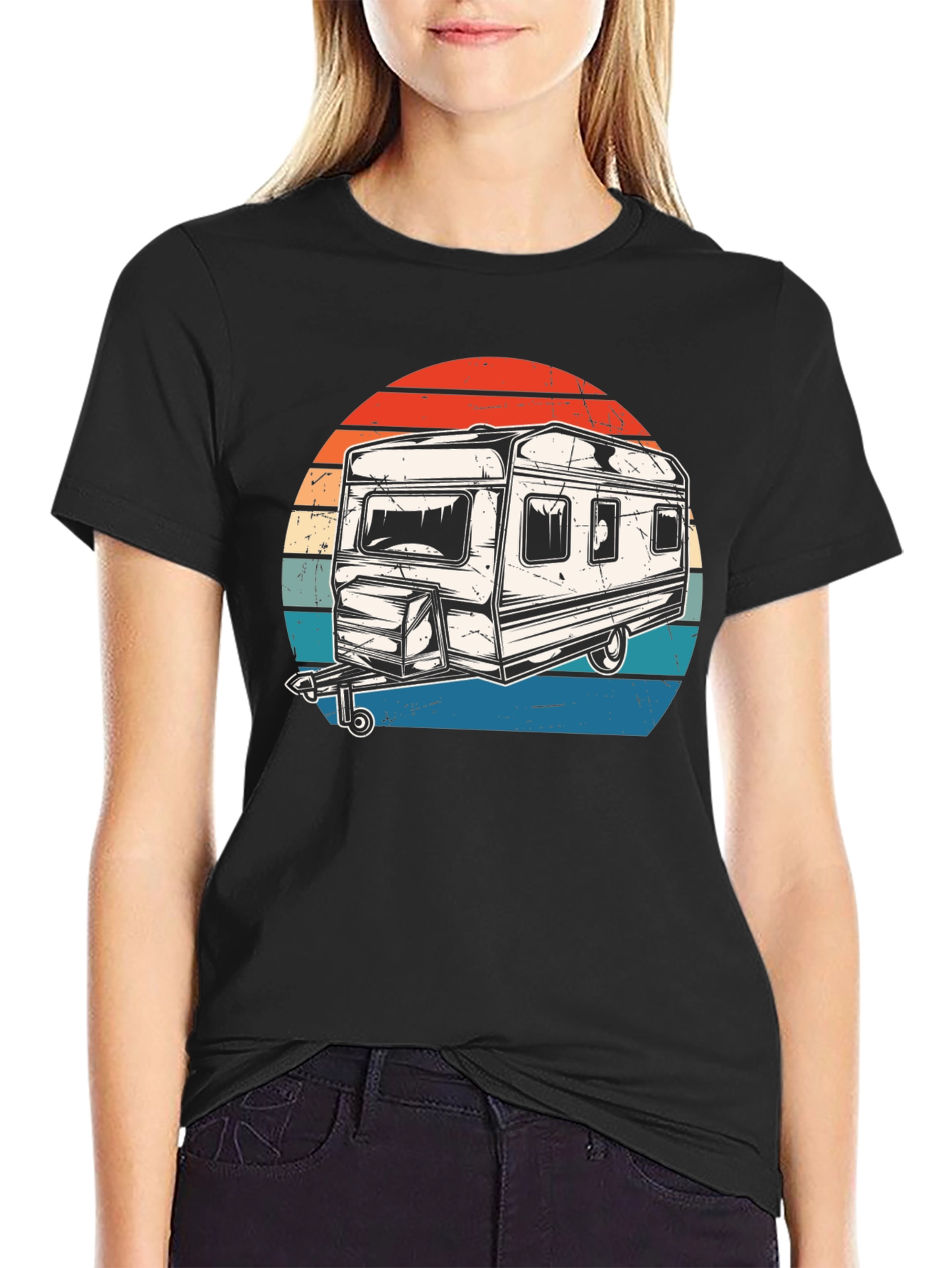 Retro Camper Graphic T-Shirt - Adventure Ready!