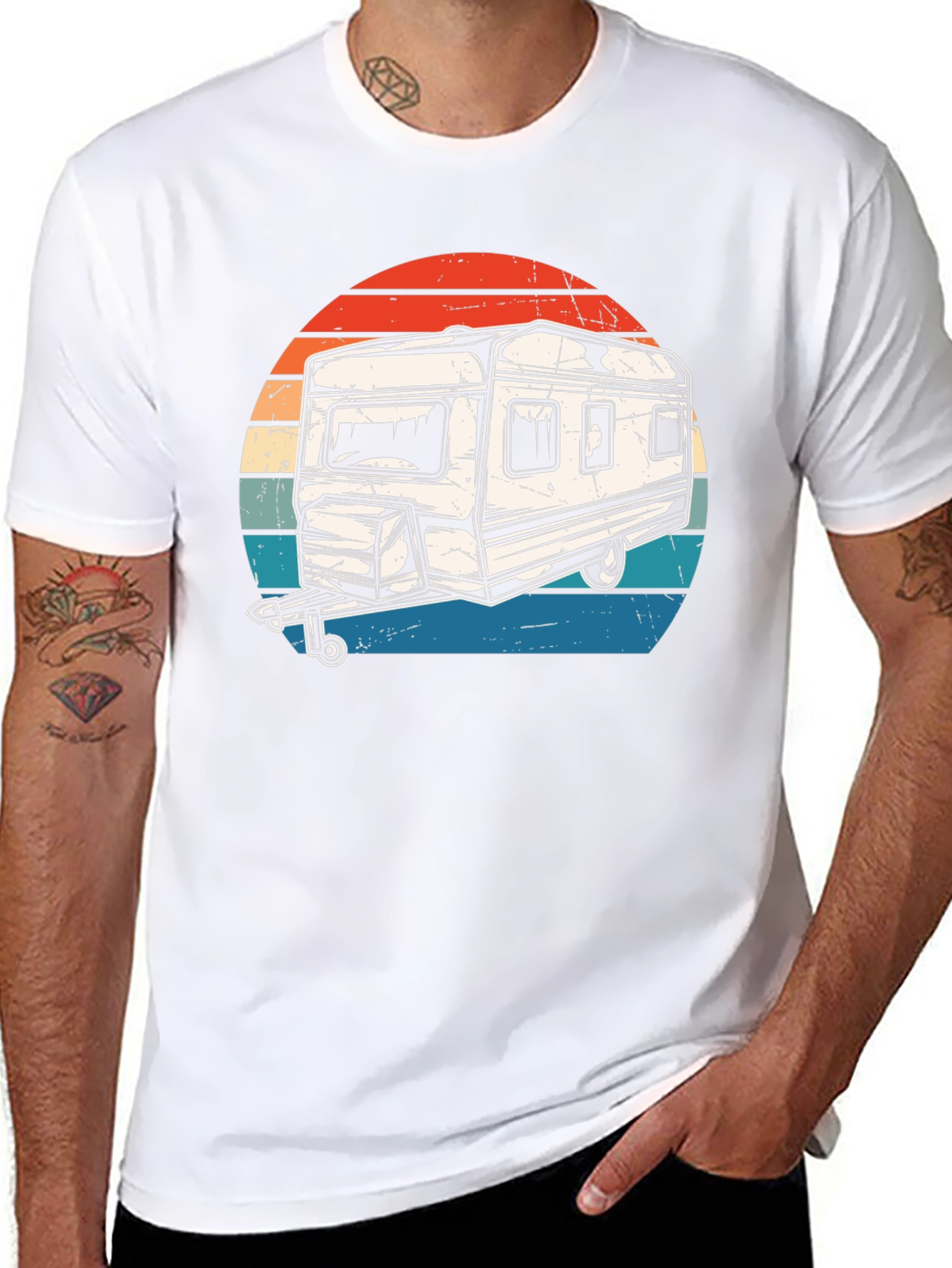 Retro Camper Graphic T-Shirt - Adventure Ready!